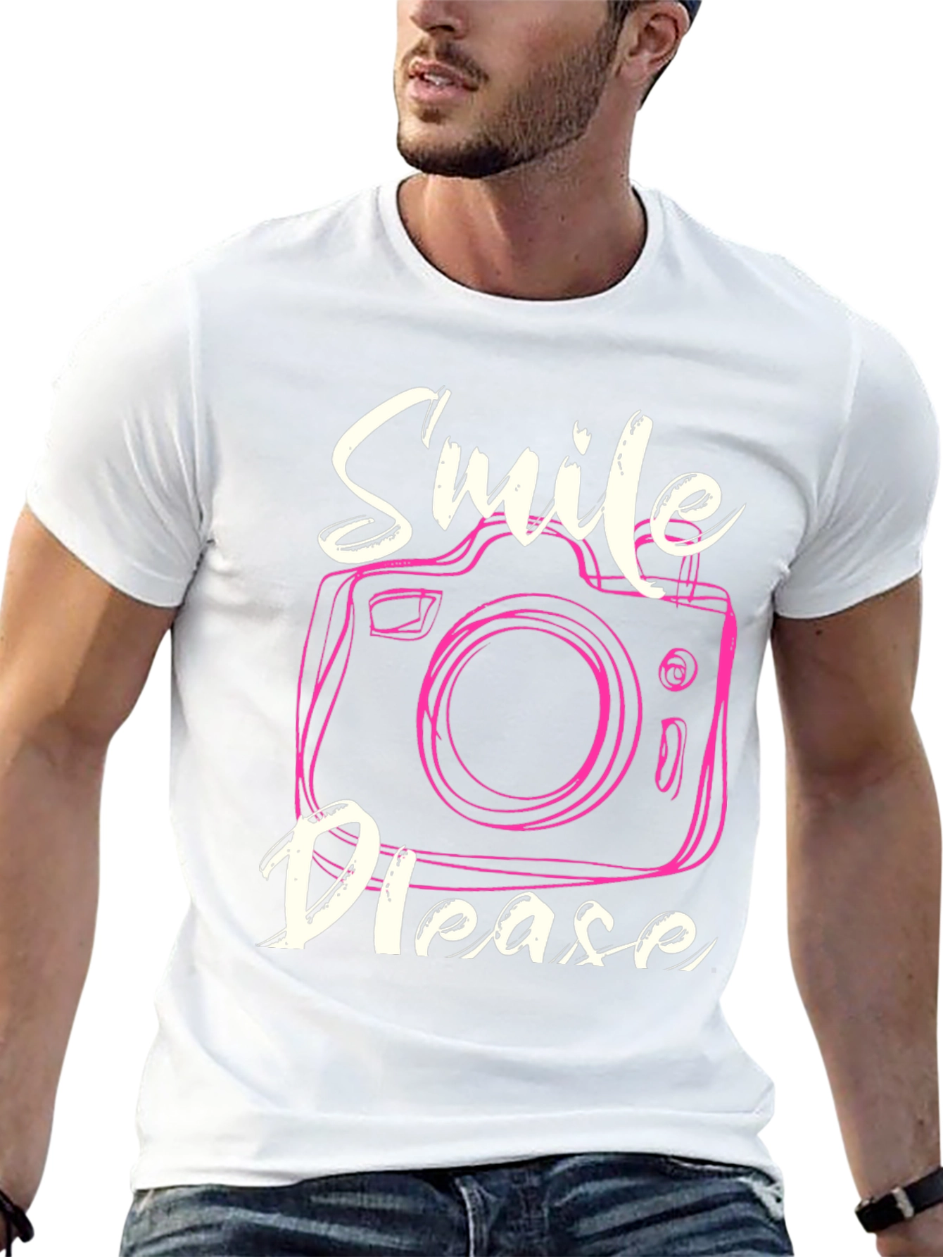 Smile Please Camera T-Shirt - Photography Tee