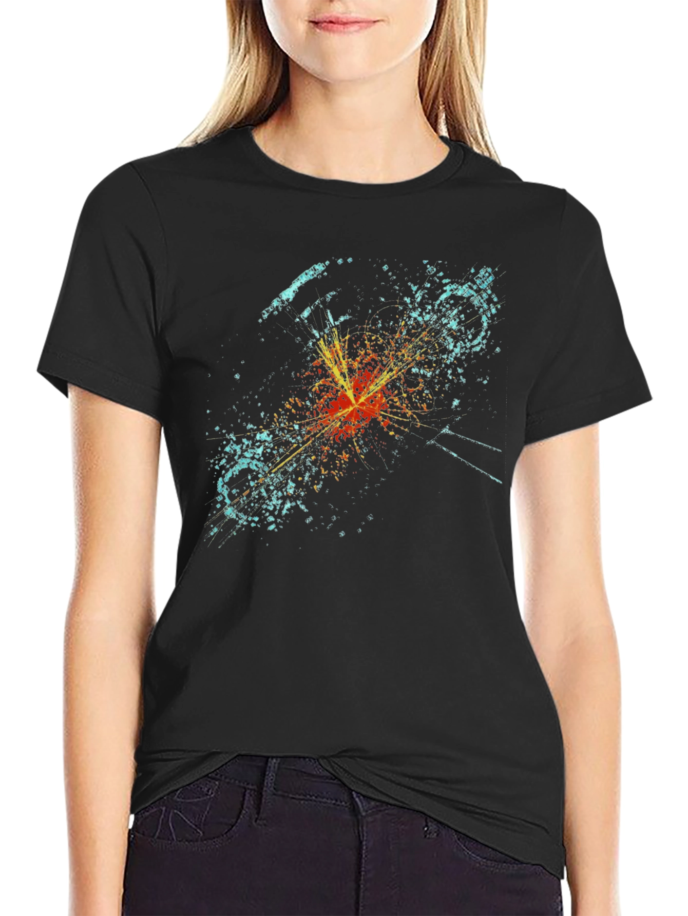 Abstract Graphic Black T-Shirt