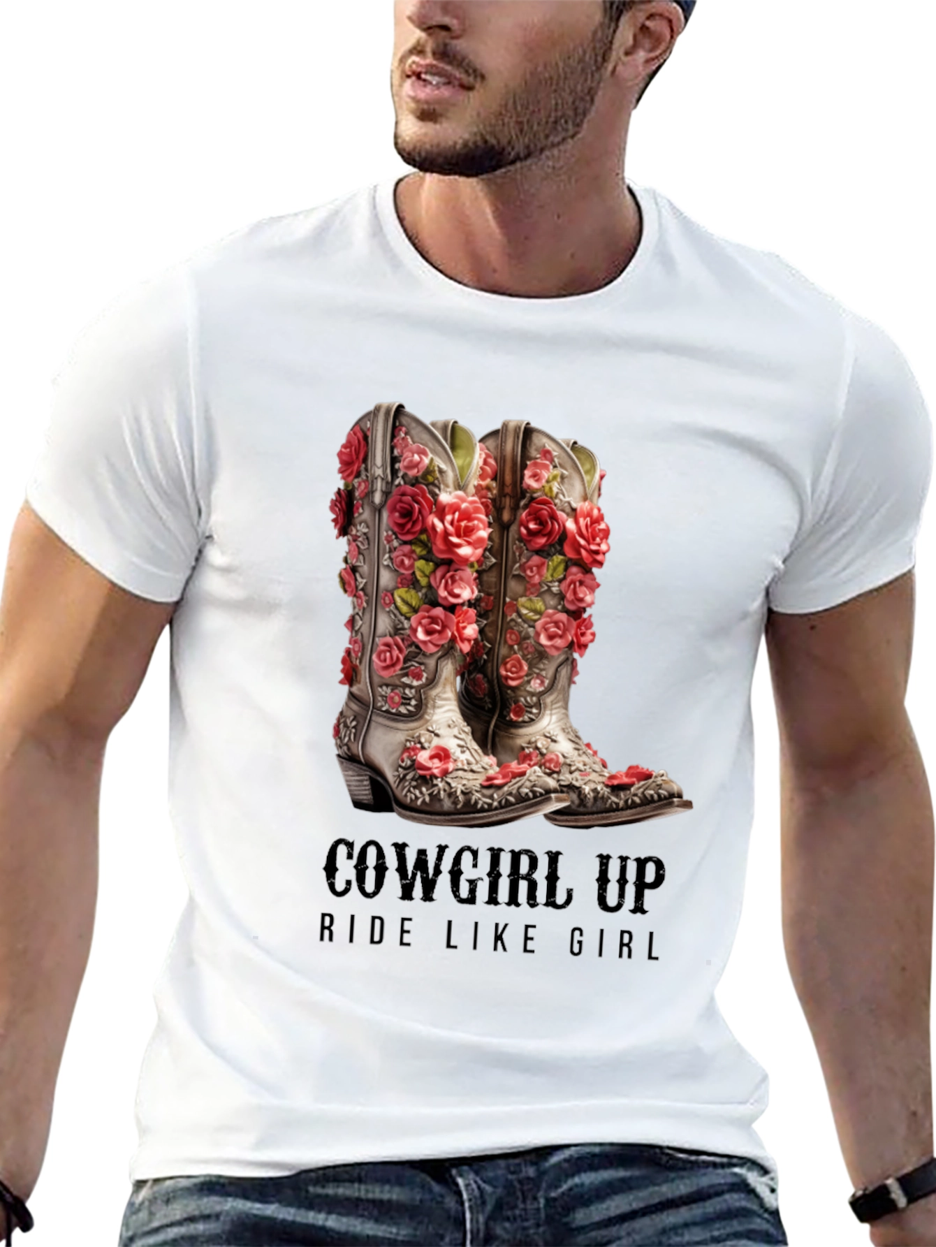 Cowgirl Up Boots Graphic T-Shirt