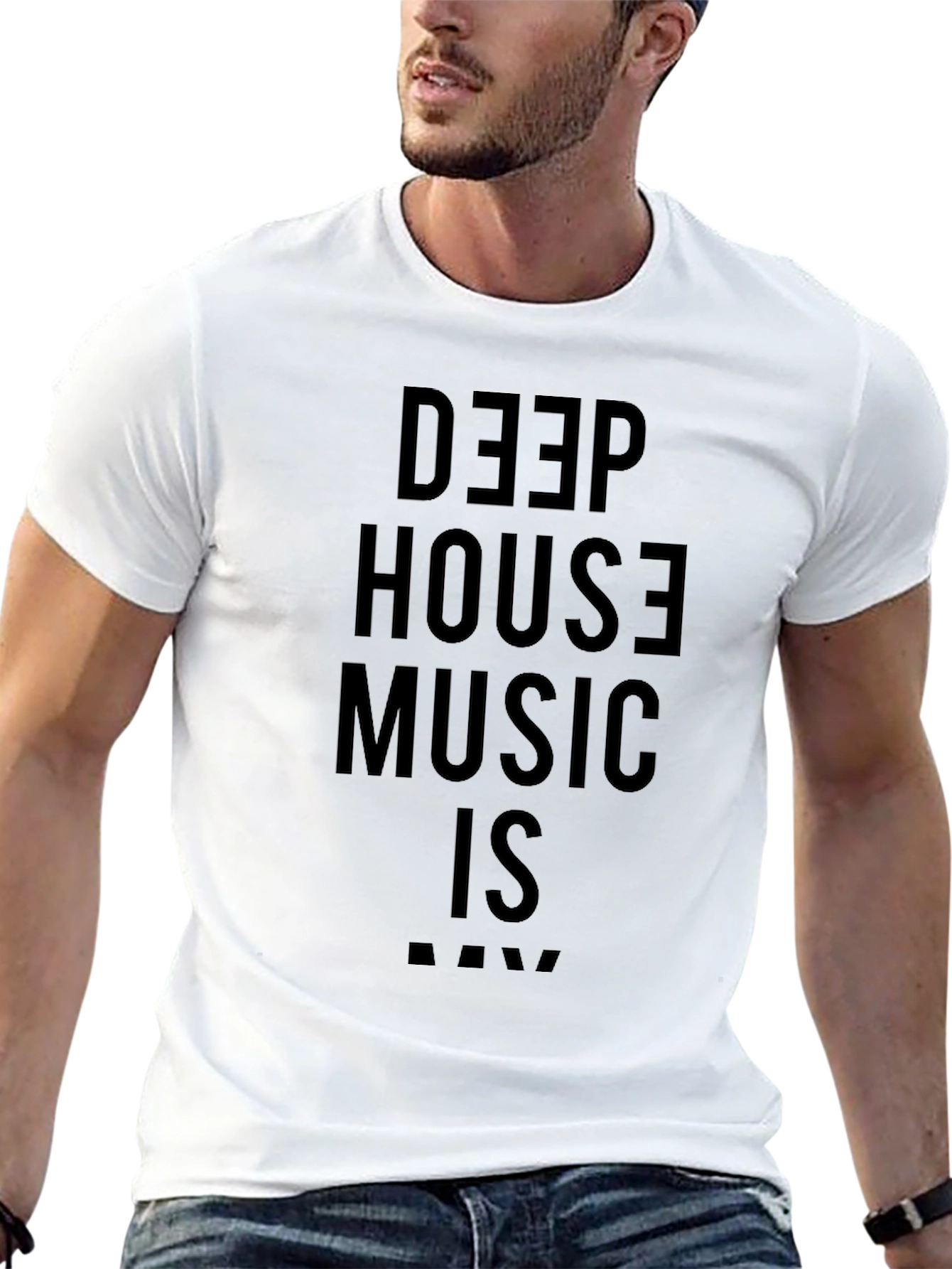 Deep House Music Is Raw Black T-Shirt