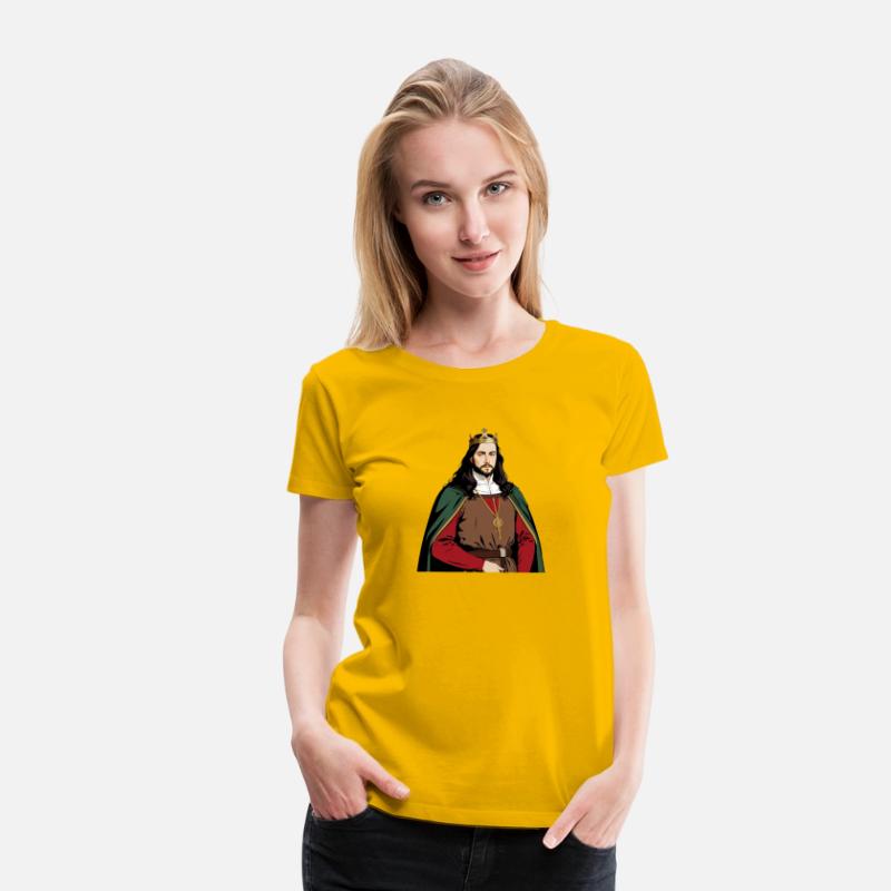 Regal Medieval King in Red and Green