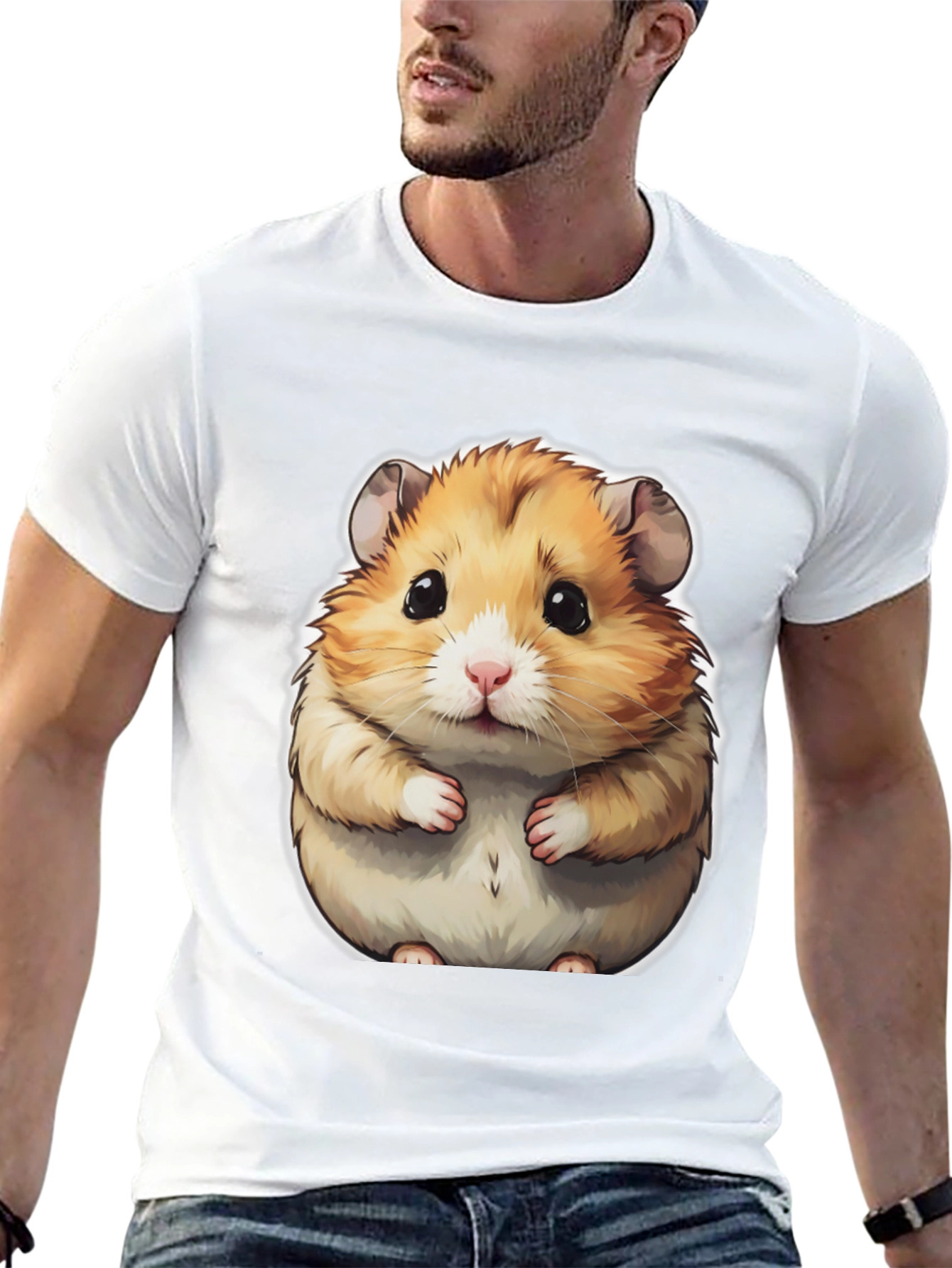 Cute Hamster Graphic Tee - Soft Cotton Blend