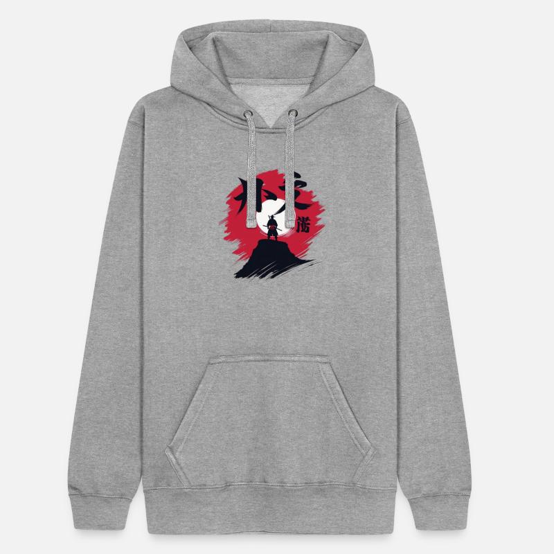 Samurai Warrior Portrait with Brush Strokes