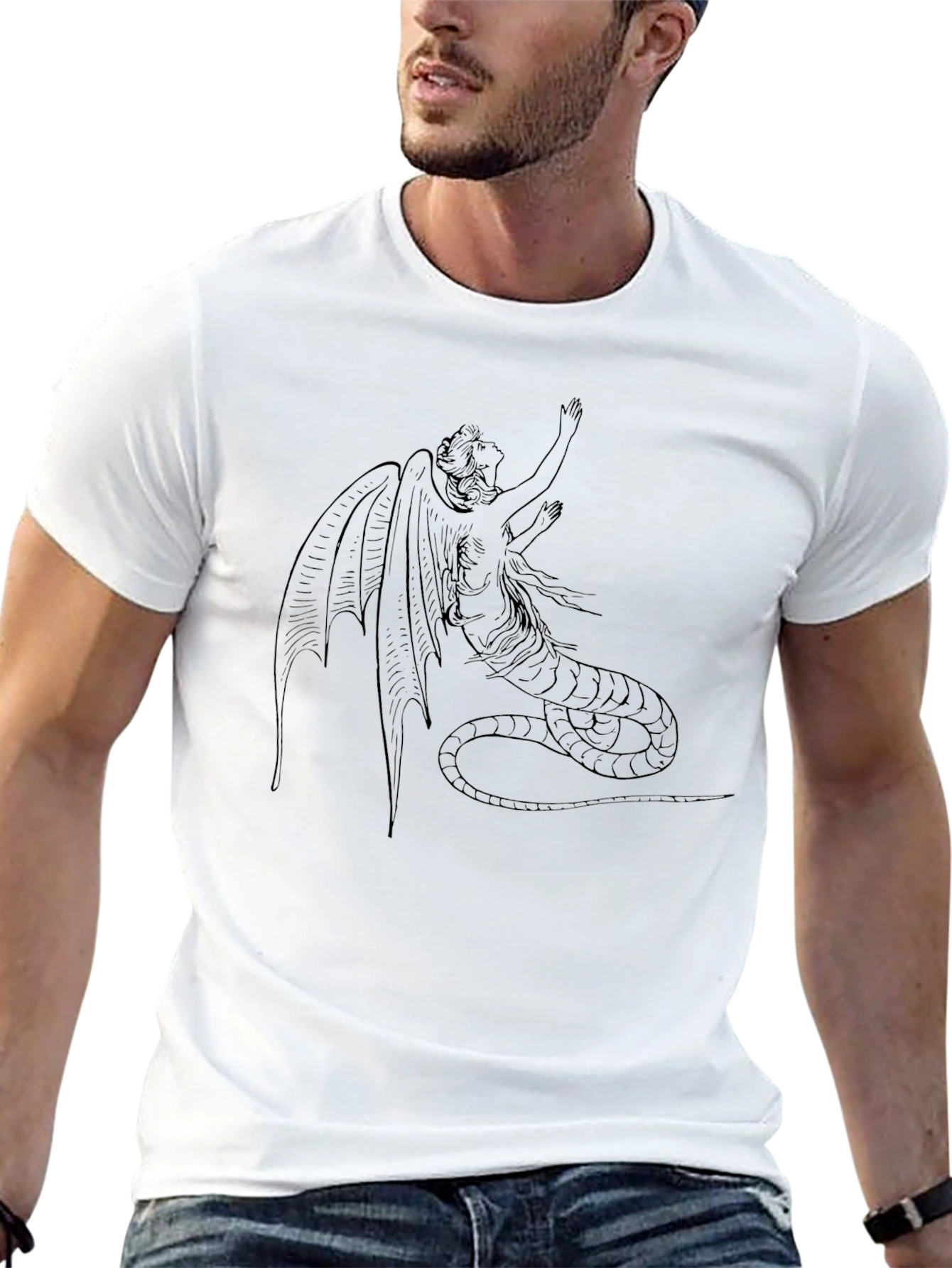 Medusa Serpent Black Graphic Tee