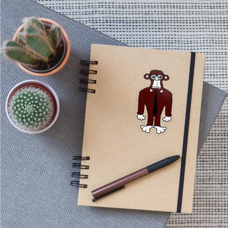 Smart nerd monkey horn-rimmed glasses fun tie geek