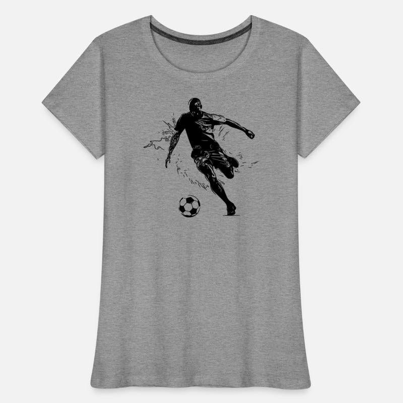 Soccer Player Kicks A Soccer Ball