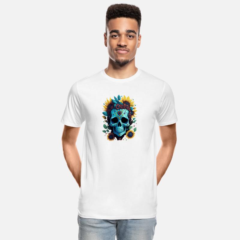 Sunflowers and Skull