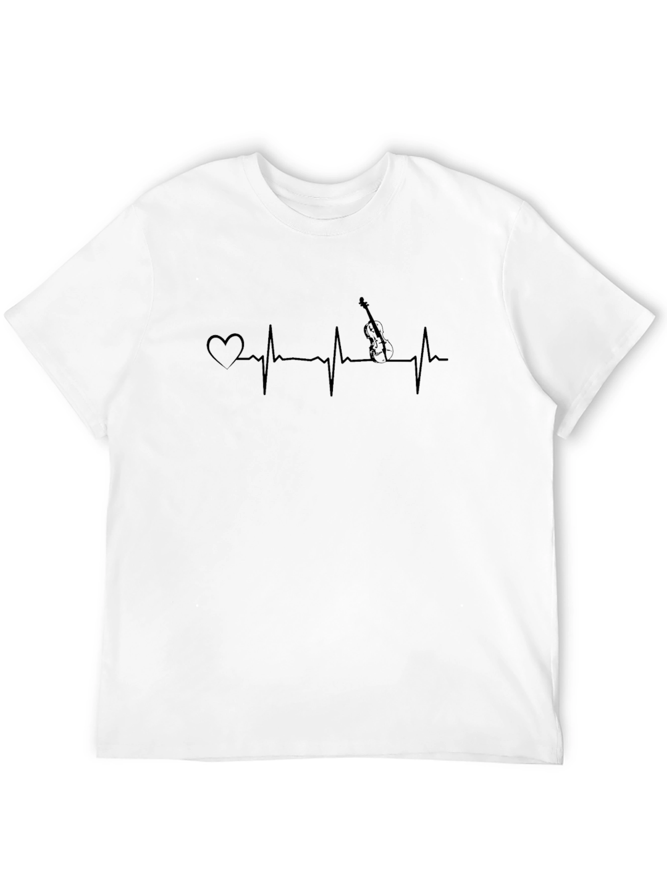 Heartbeat Violin Graphic T-Shirt