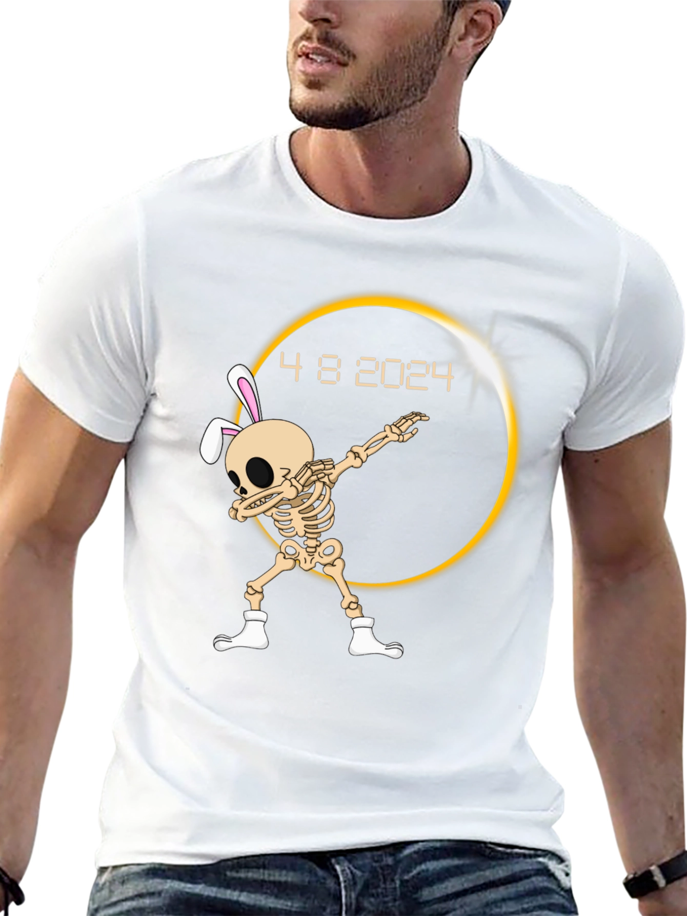 Eclipse 2024 Dab Skeleton T-Shirt