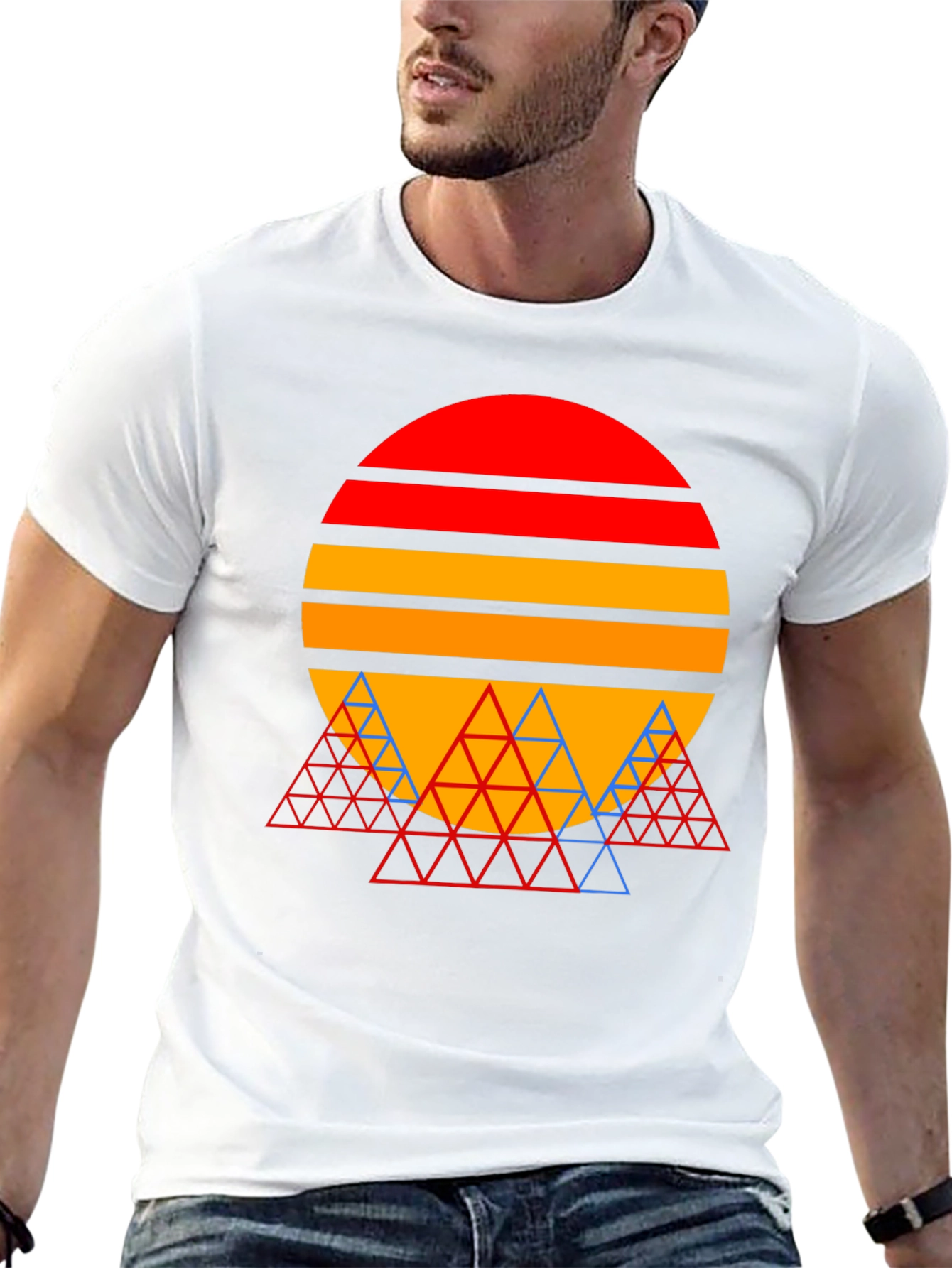 Geometric Sunset Graphic Tee