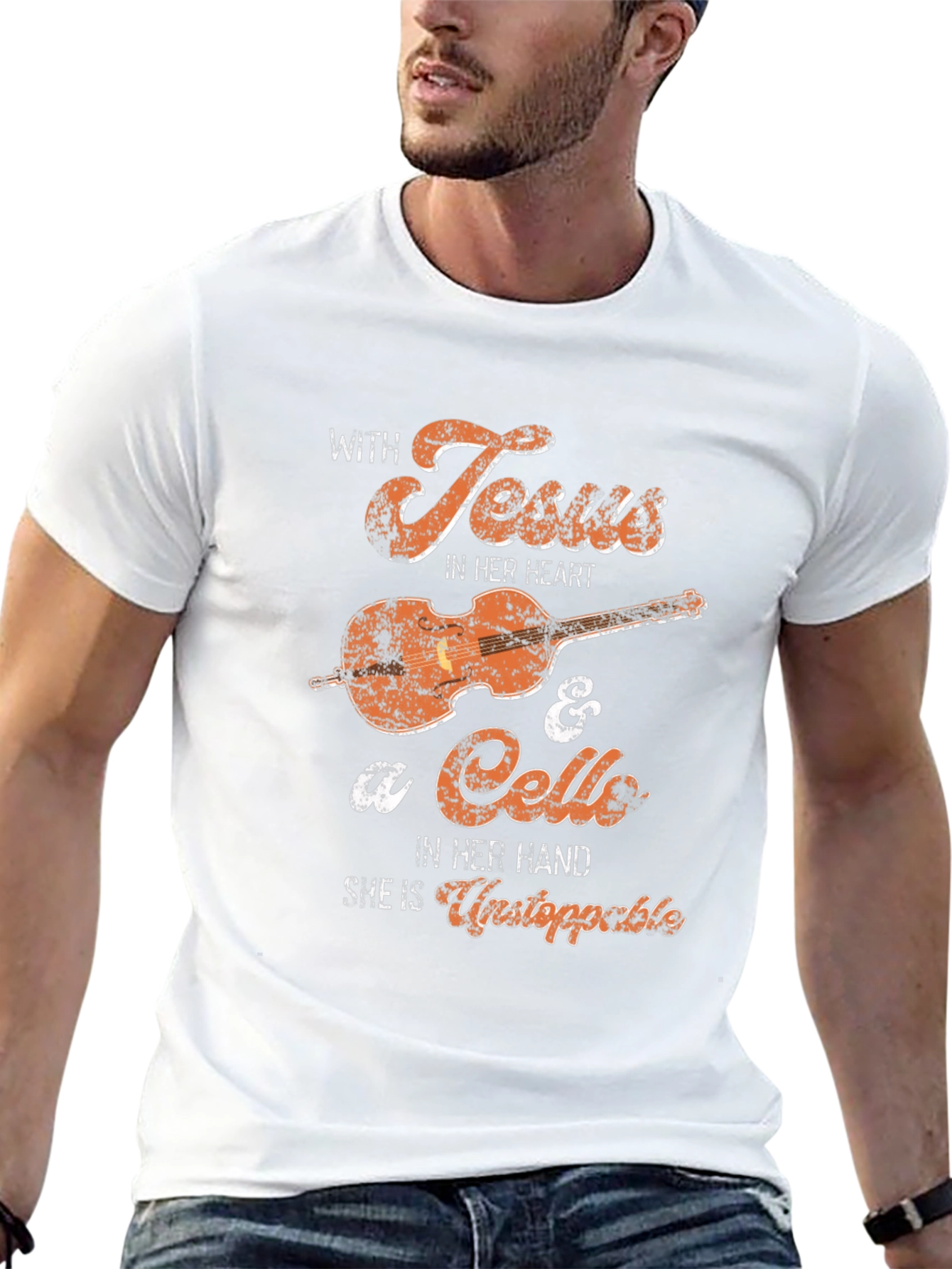 With Jesus and a Cello T-Shirt