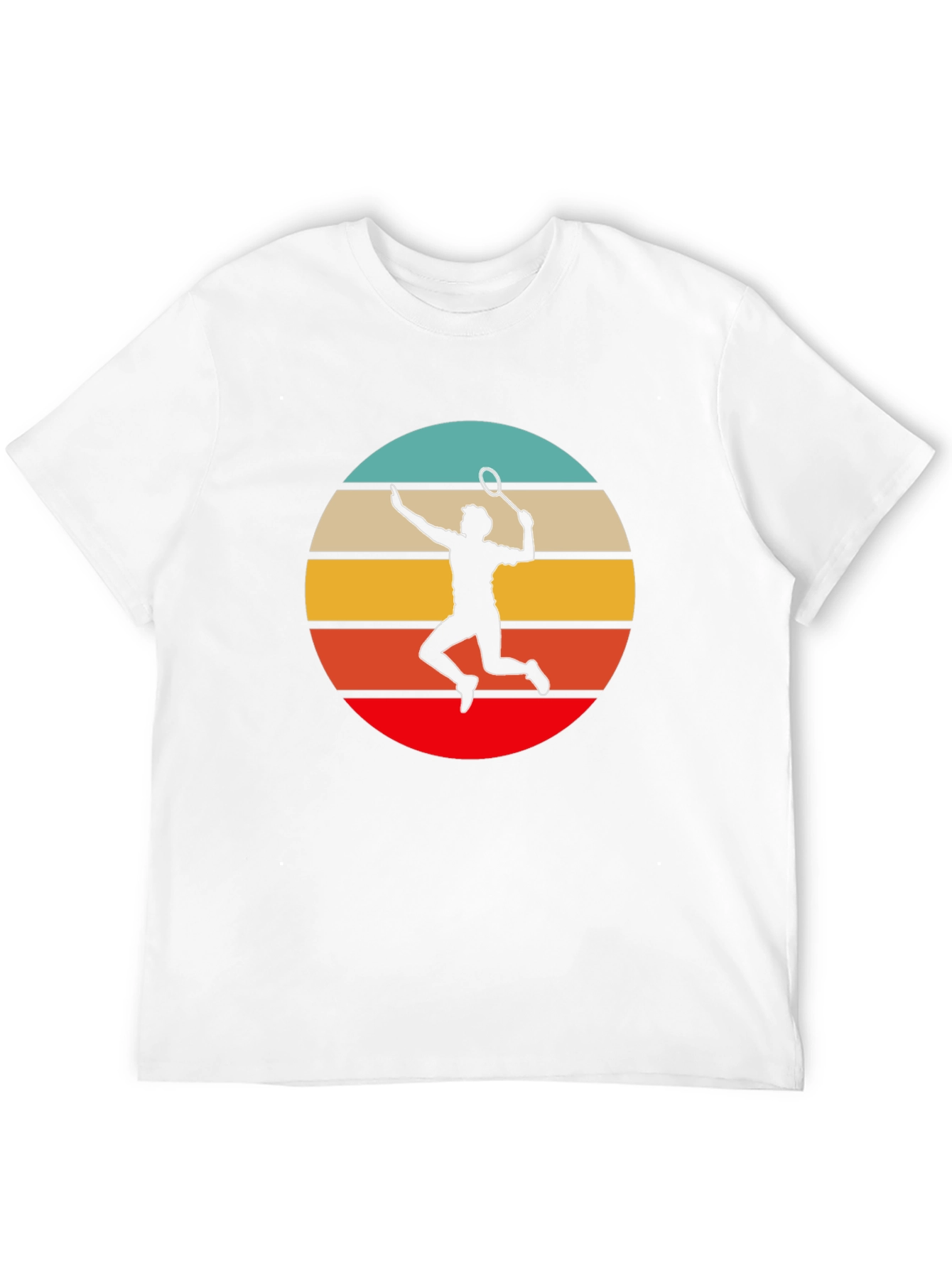 Retro Badminton Player Graphic Tee