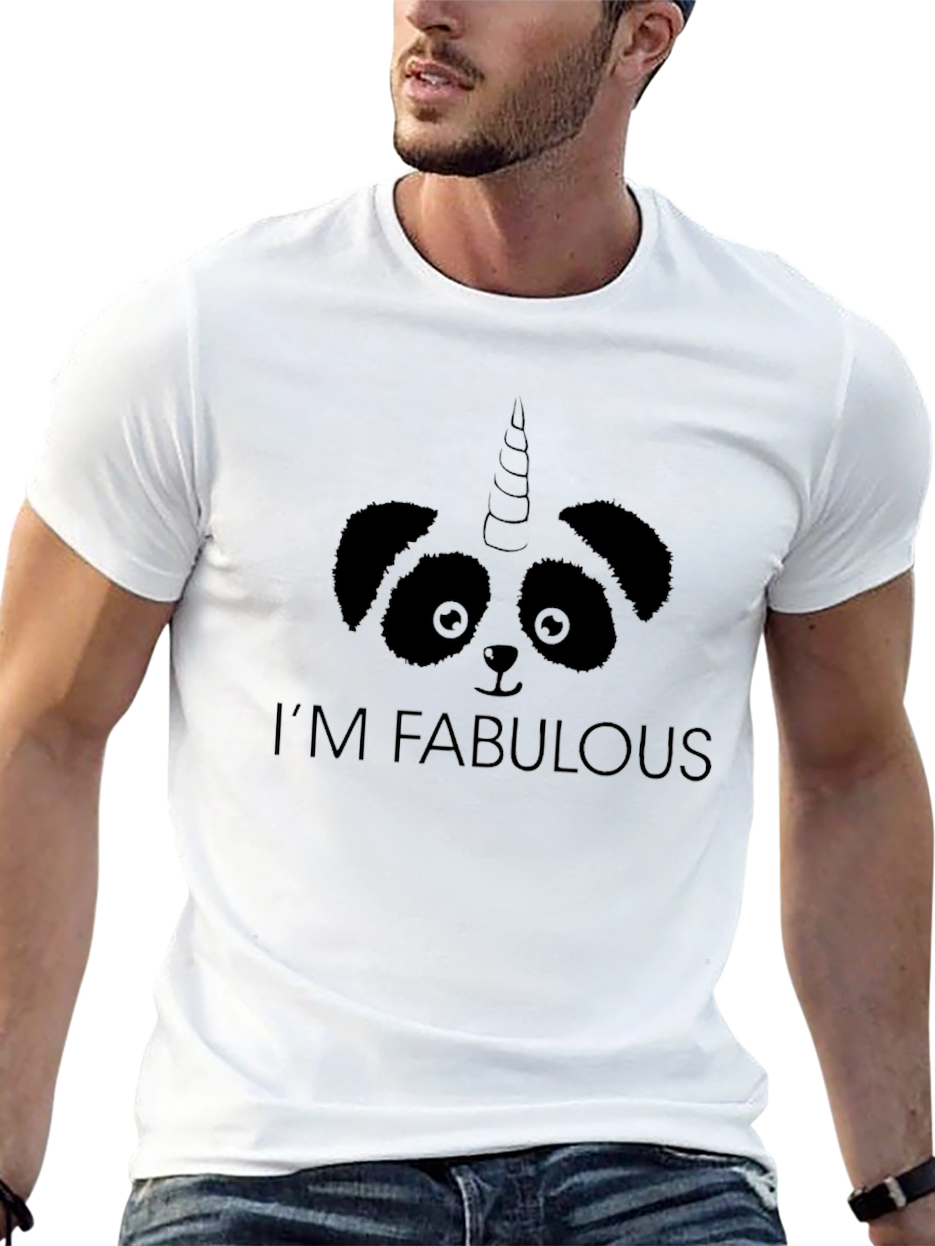 Im Fabulous Panda Unicorn Graphic Tee