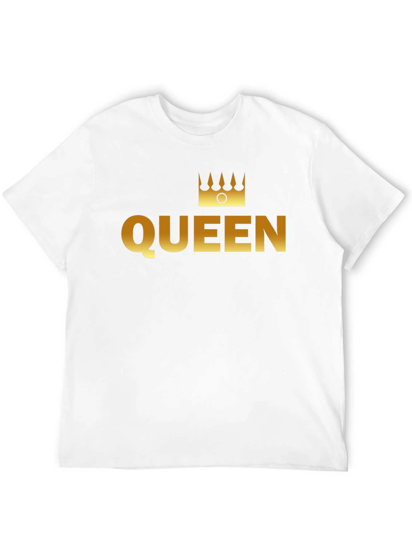 Queen Crown Graphic Tee - Gold Print on Black