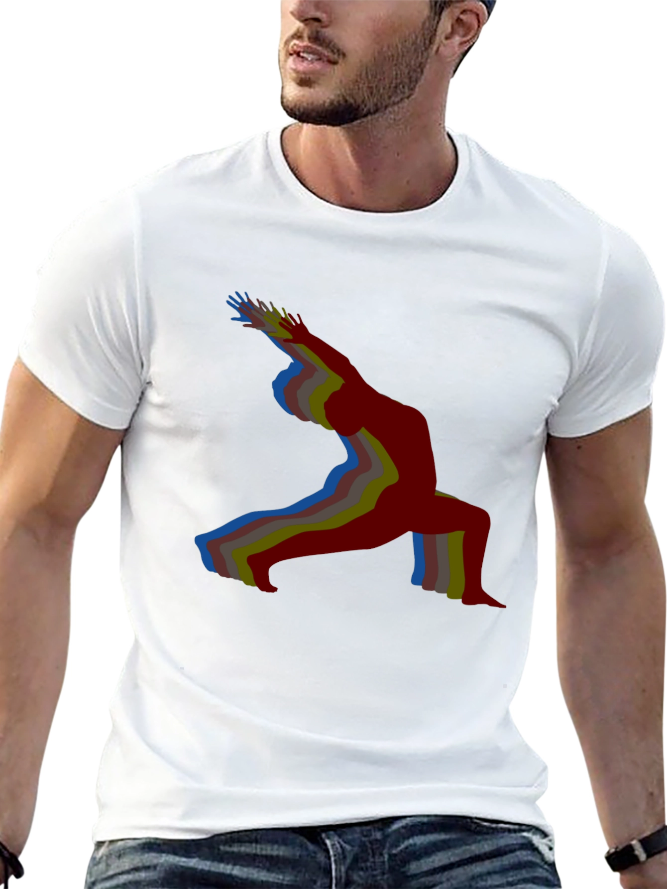Yoga Pose Black T-Shirt - Mens Graphic Tee