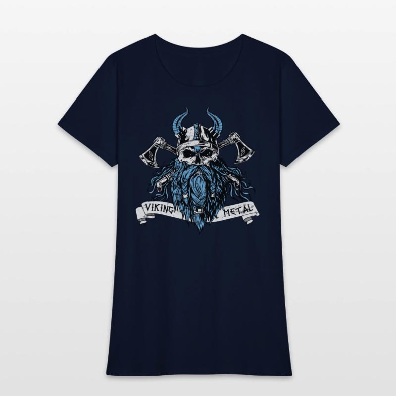 Viking Metal Skull Beard Ax Music