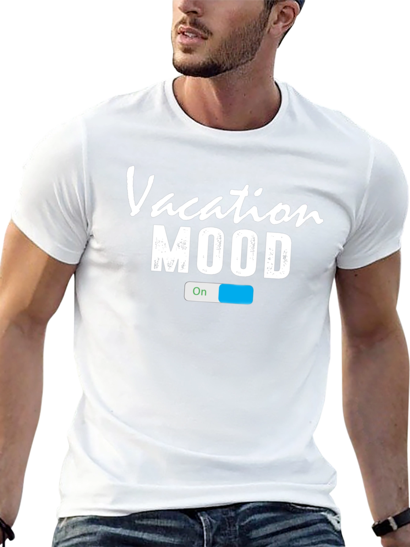Vacation Mood On T-Shirt - Casual Holiday Wear