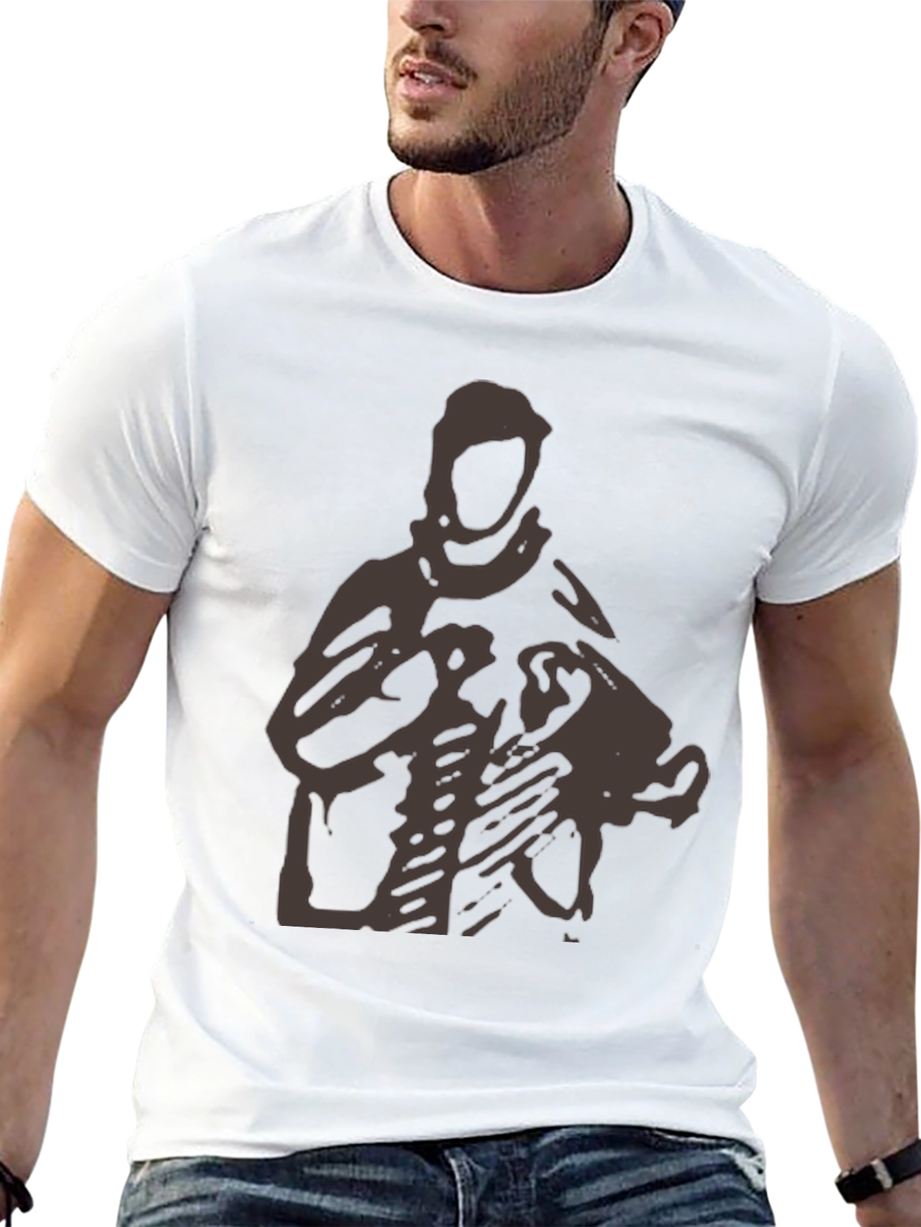 Graphic T-Shirt - Abstract Figure Print - Casual Wear