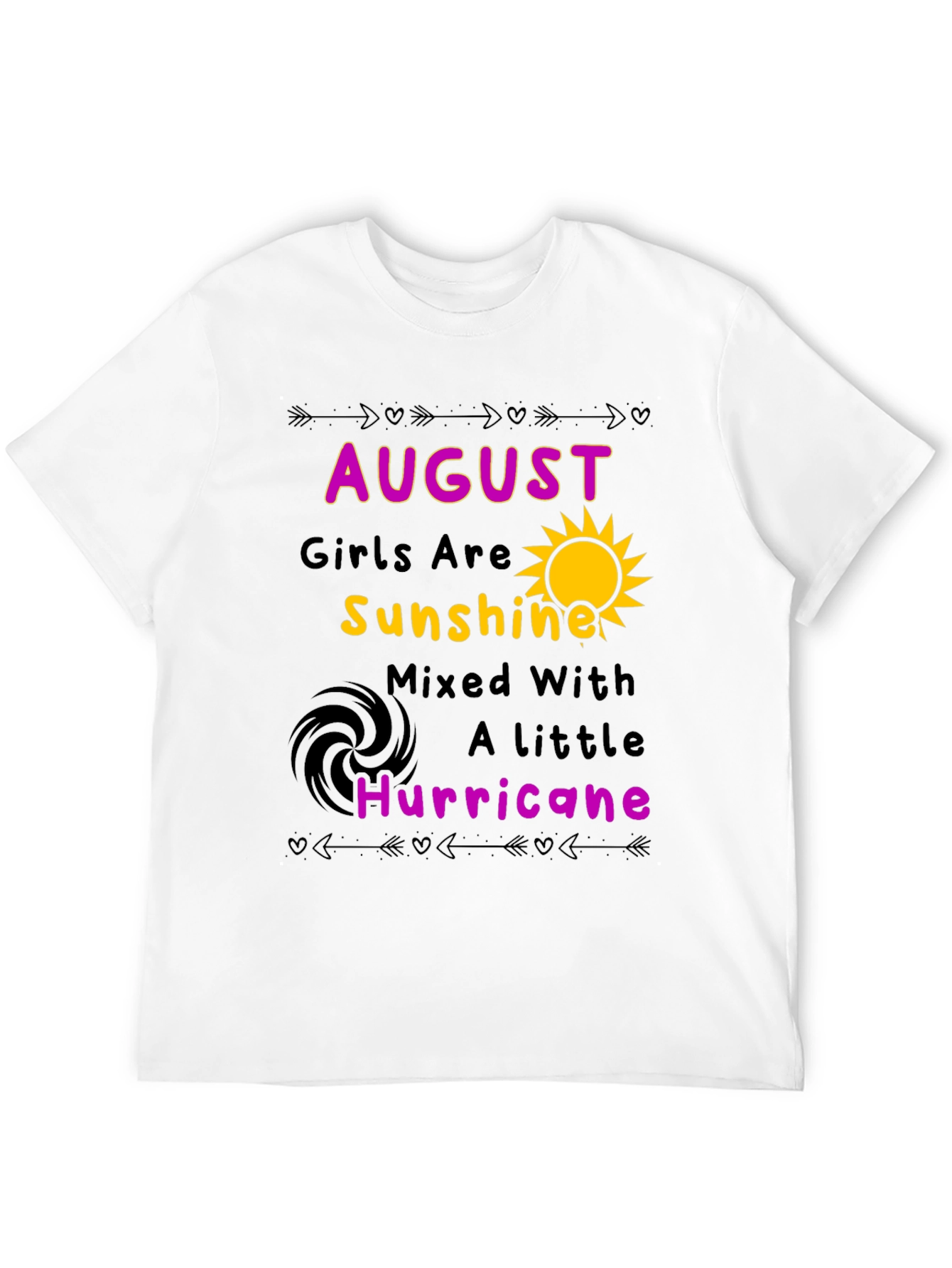 August Girls Sunshine Hurricane Black T-Shirt