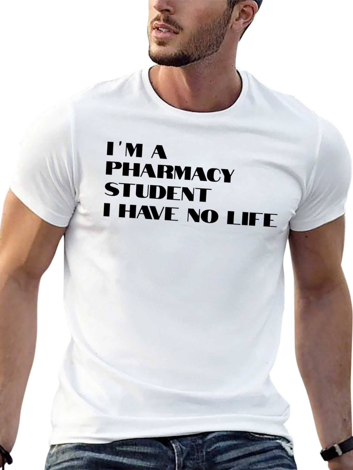 Pharmacy Student No Life Black T-Shirt