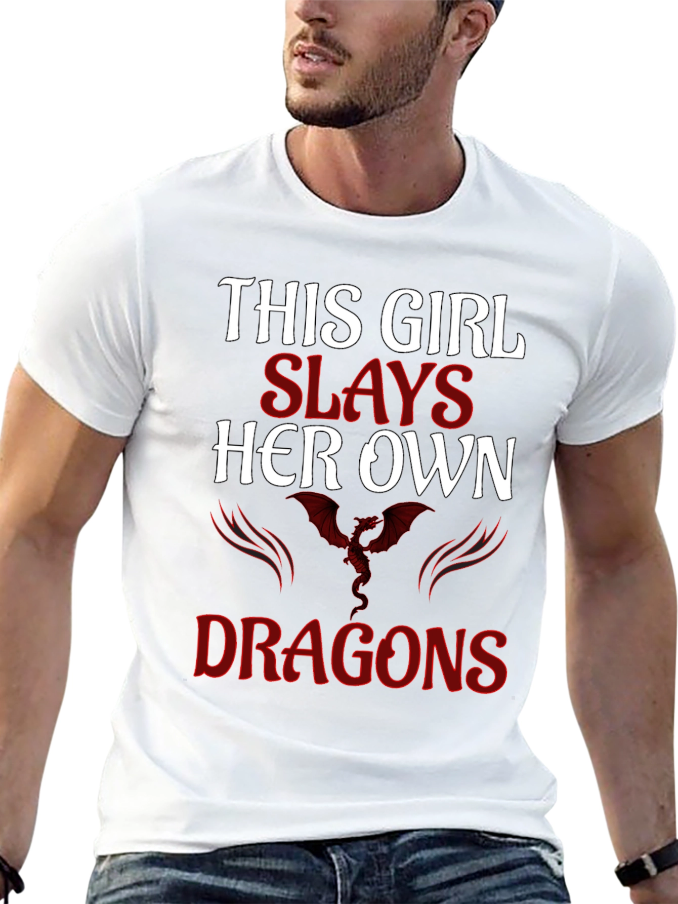Girl Slays Dragons Graphic T-Shirt