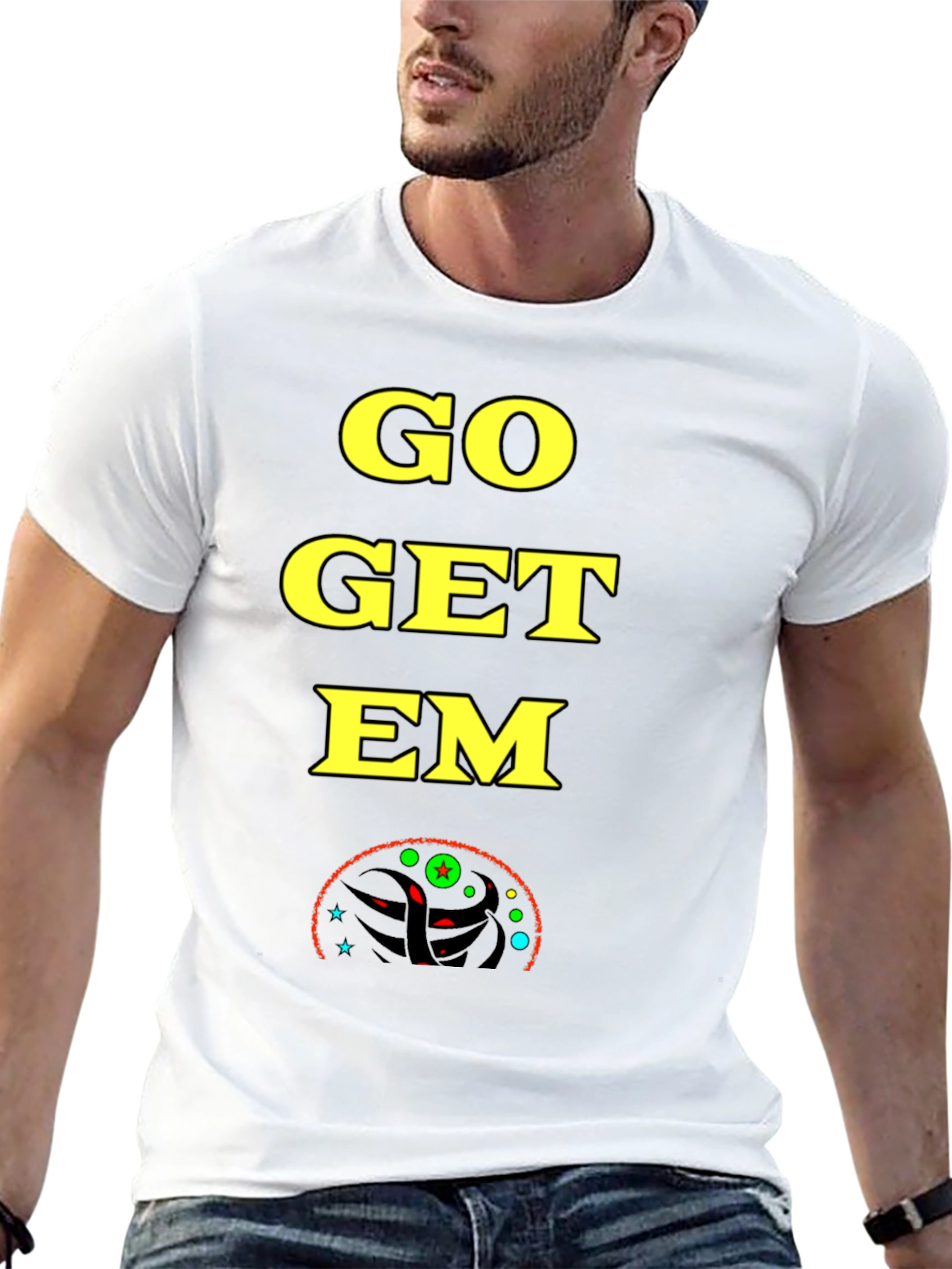 Go Get Em T-Shirt - Black Bold Graphic Tee