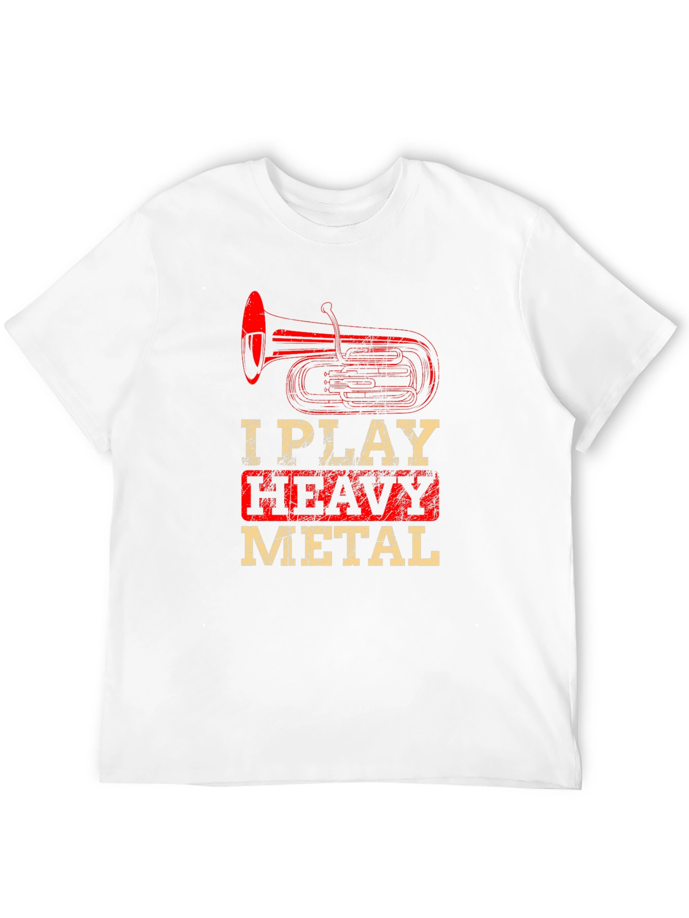 I Play Heavy Metal Tuba Funny Black T-Shirt