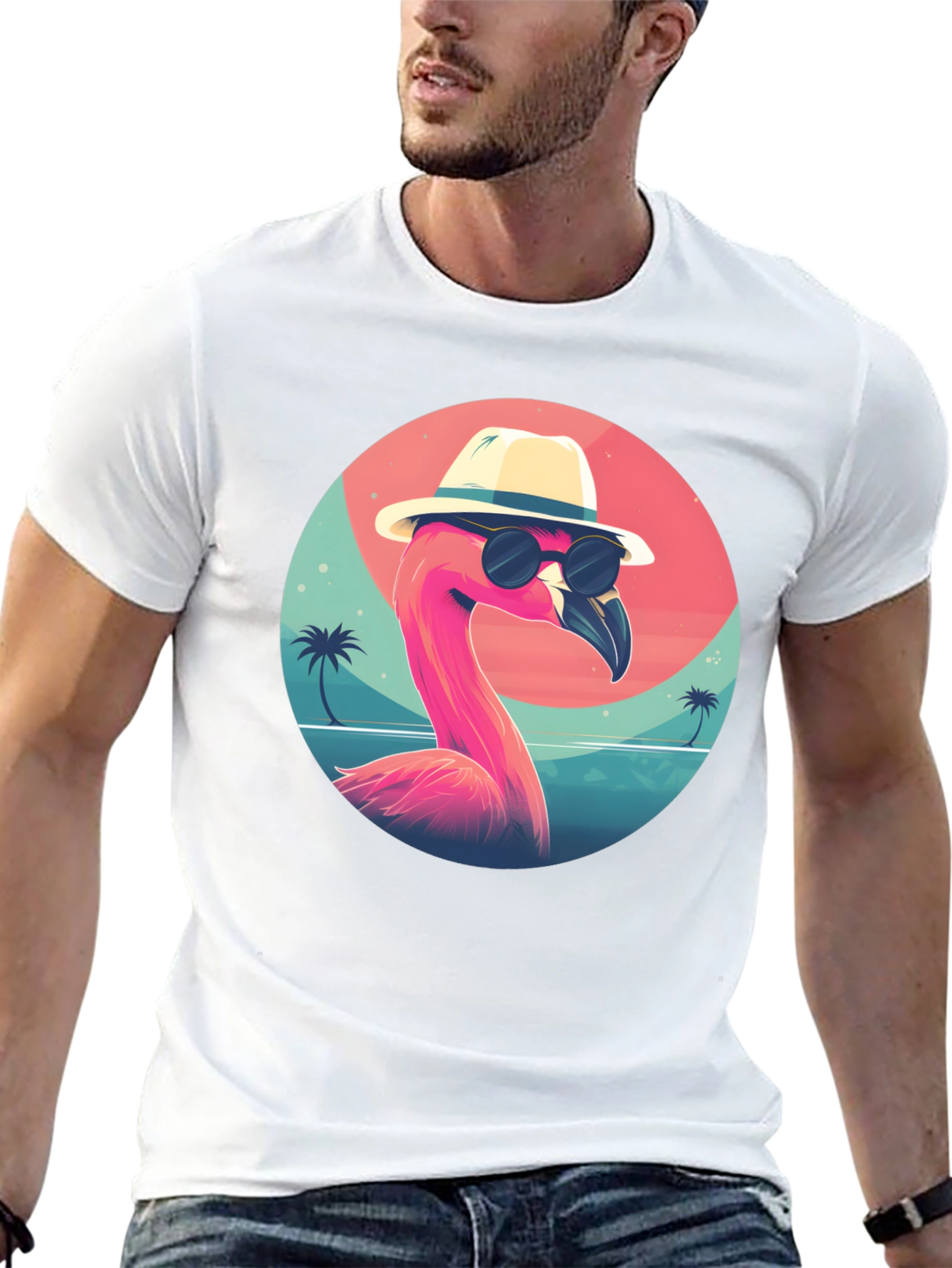Cool Flamingo T-Shirt - Tropical Vacation Ready