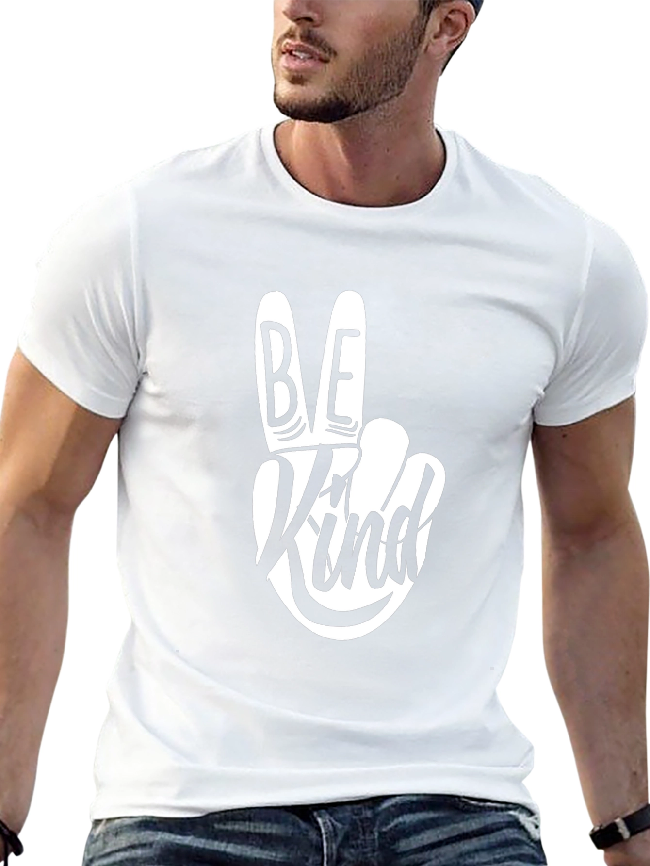 Be Kind Graphic Tee - Stylish Peace Sign Shirt