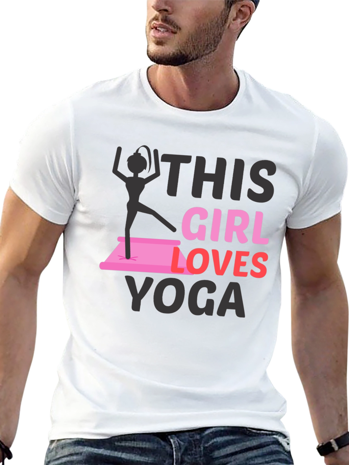 This Girl Loves Yoga Graphic T-Shirt