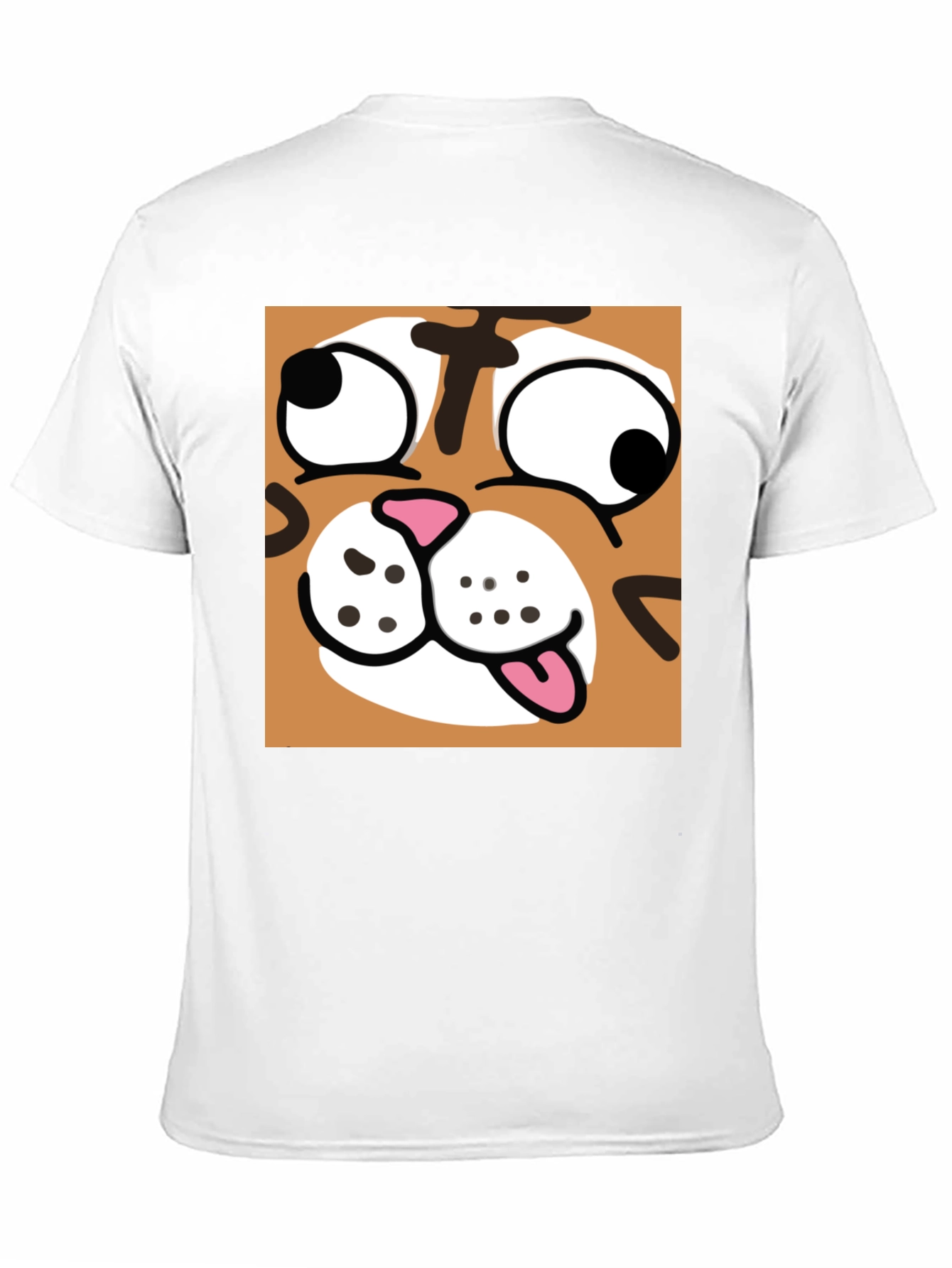 Funny Cartoon Cat Graphic Black T-Shirt