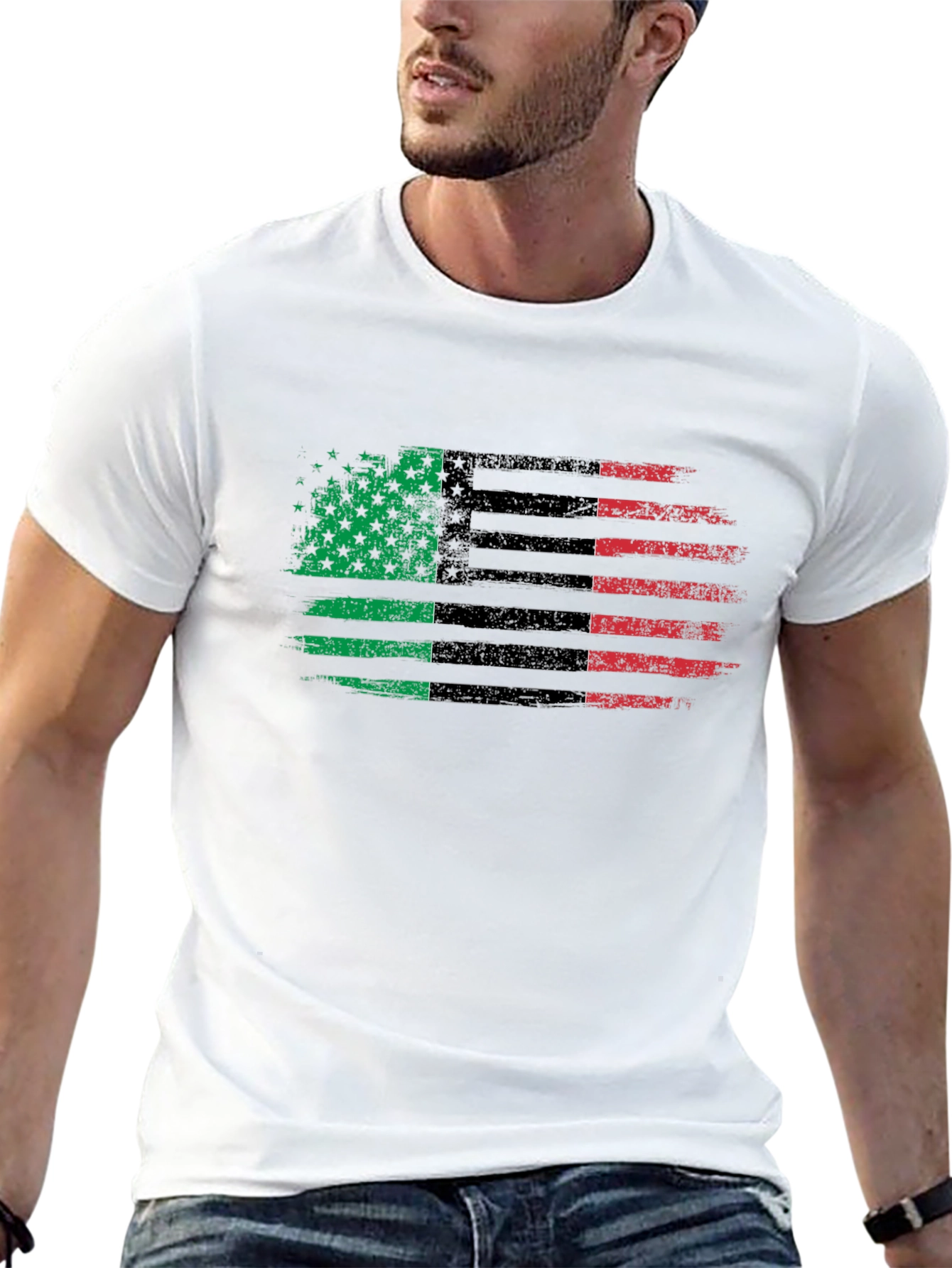 Pan-African Flag Distressed T-Shirt