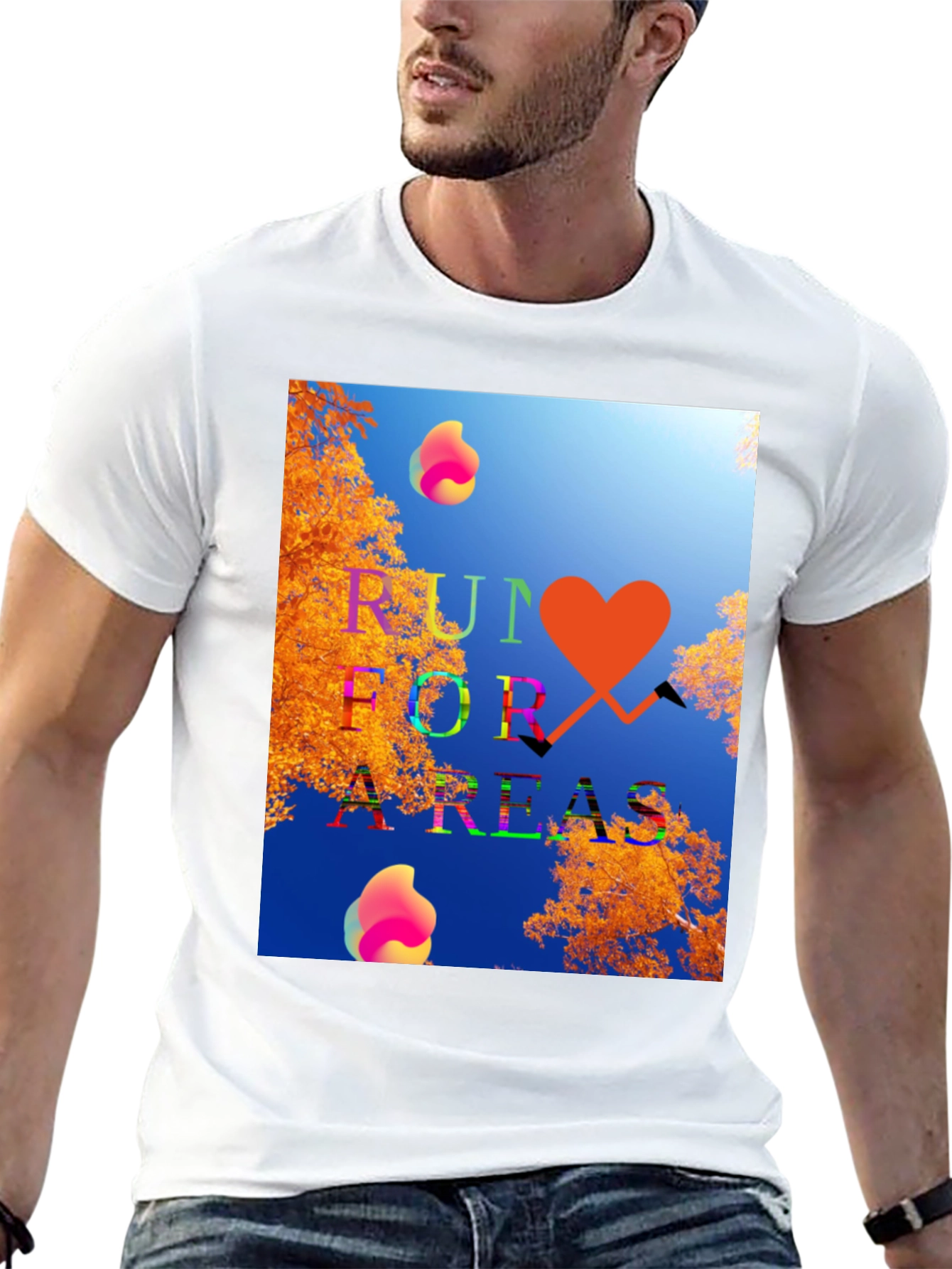 Run for Areas Black Graphic Tee