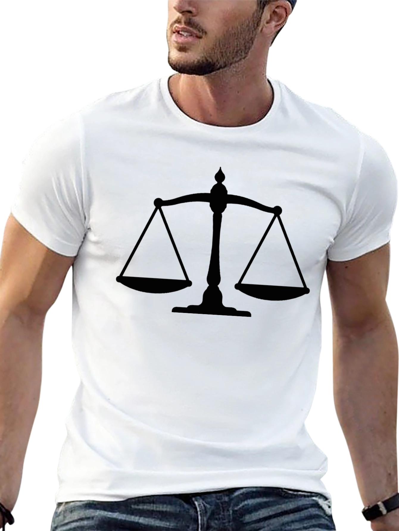 Scales of Justice Black Graphic Tee