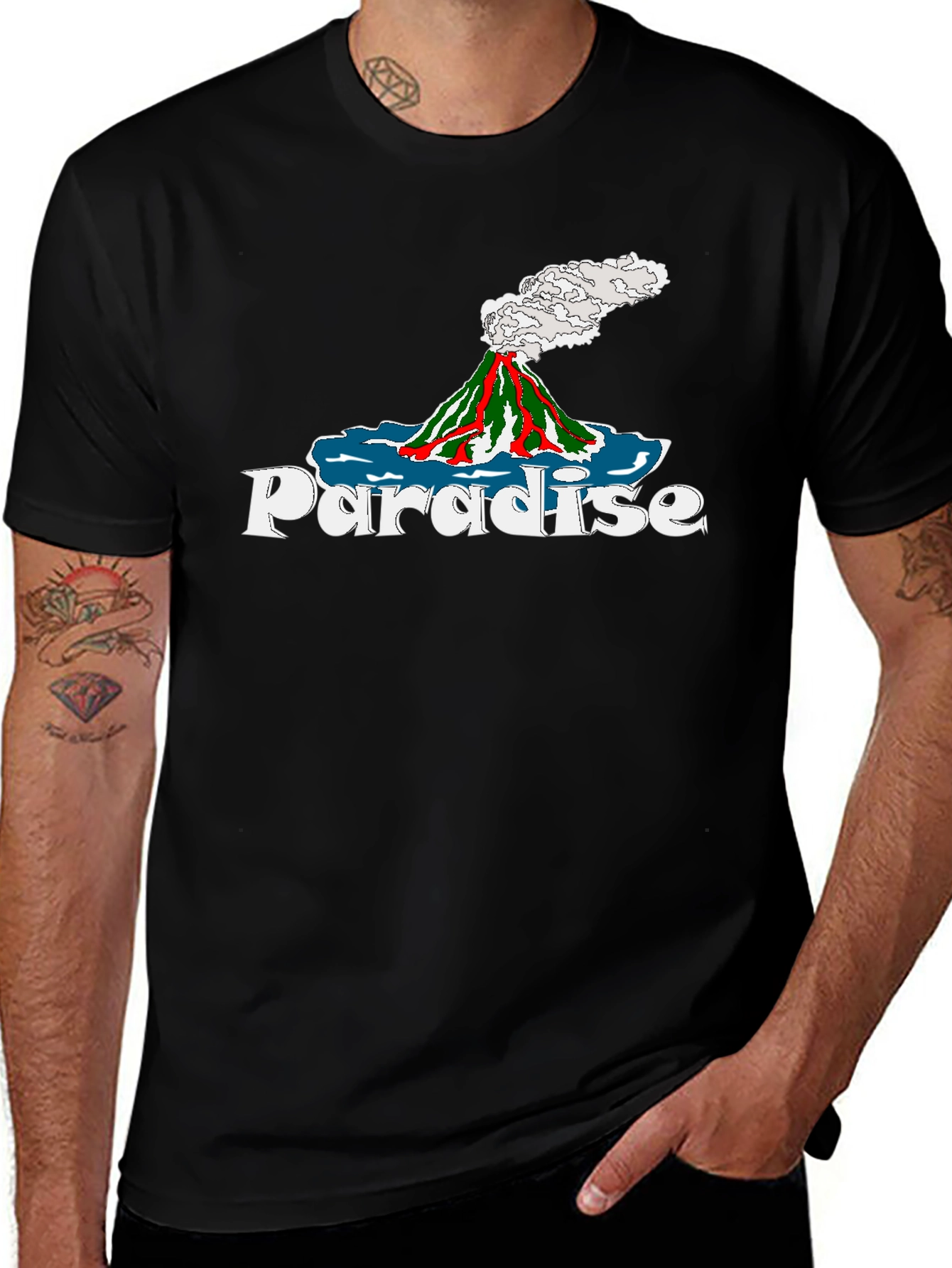 Paradise Volcano Graphic Tee - Island Style