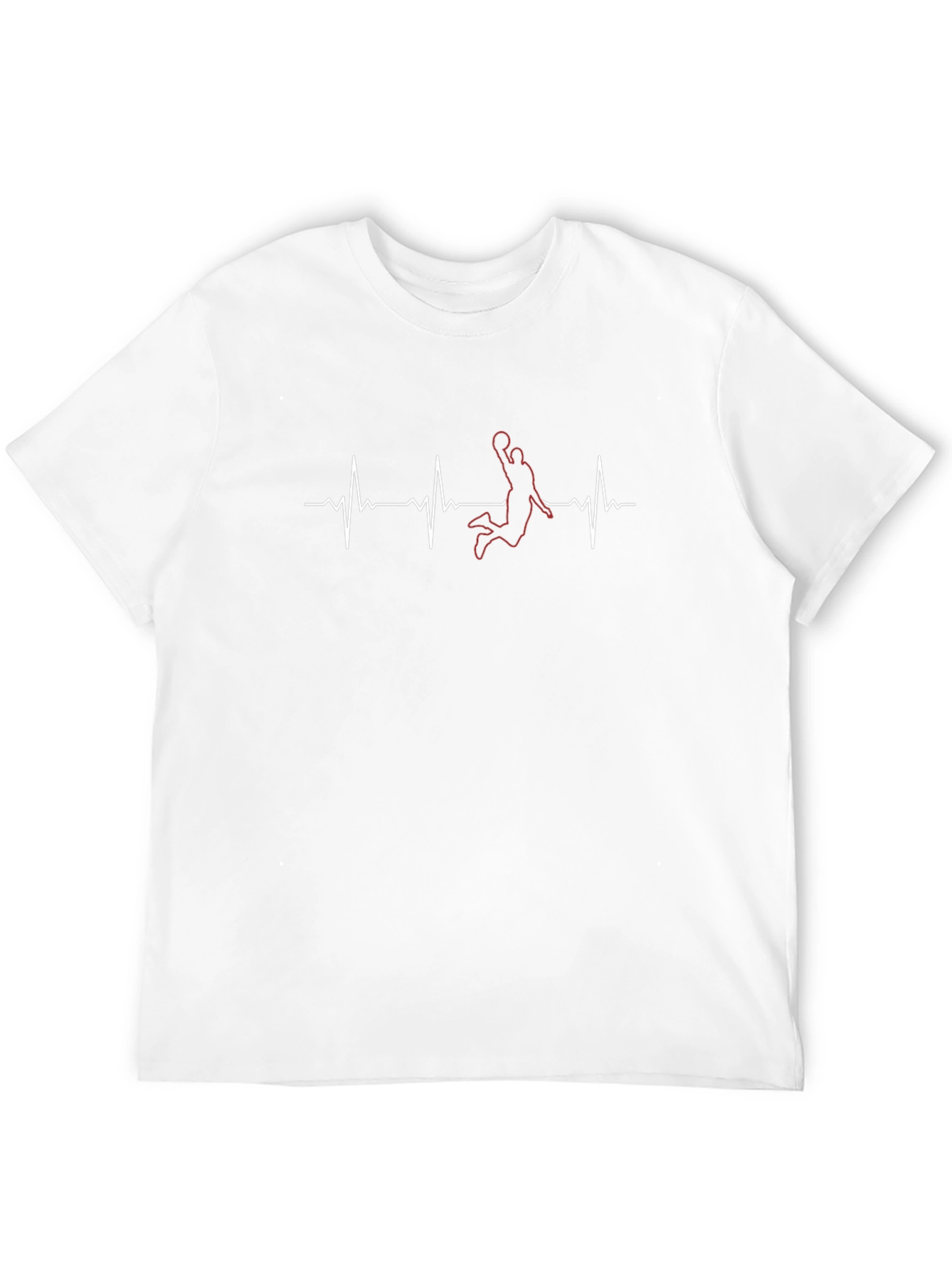 Basketball Heartbeat Graphic Tee - Black
