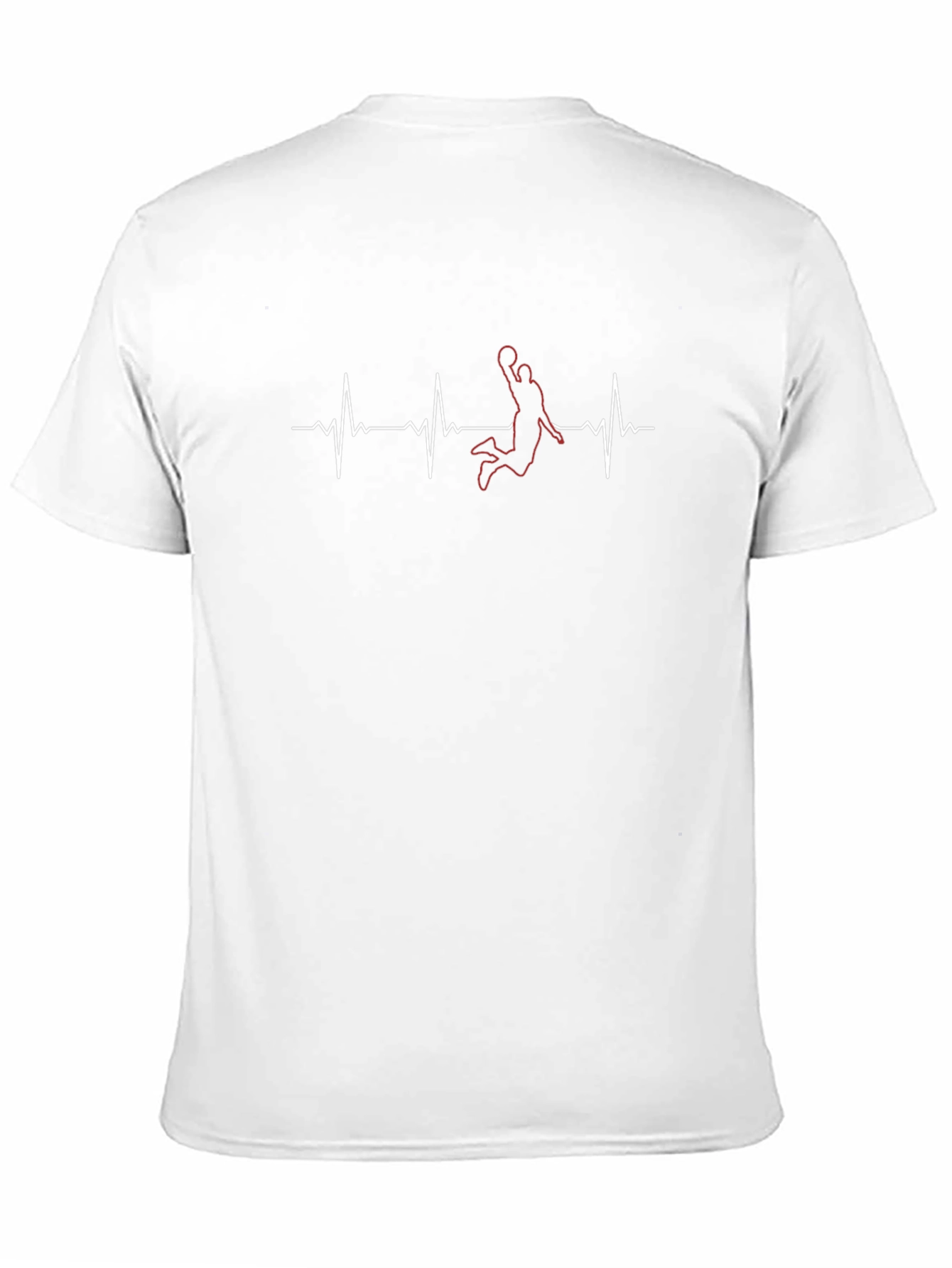 Basketball Heartbeat Graphic Tee - Black