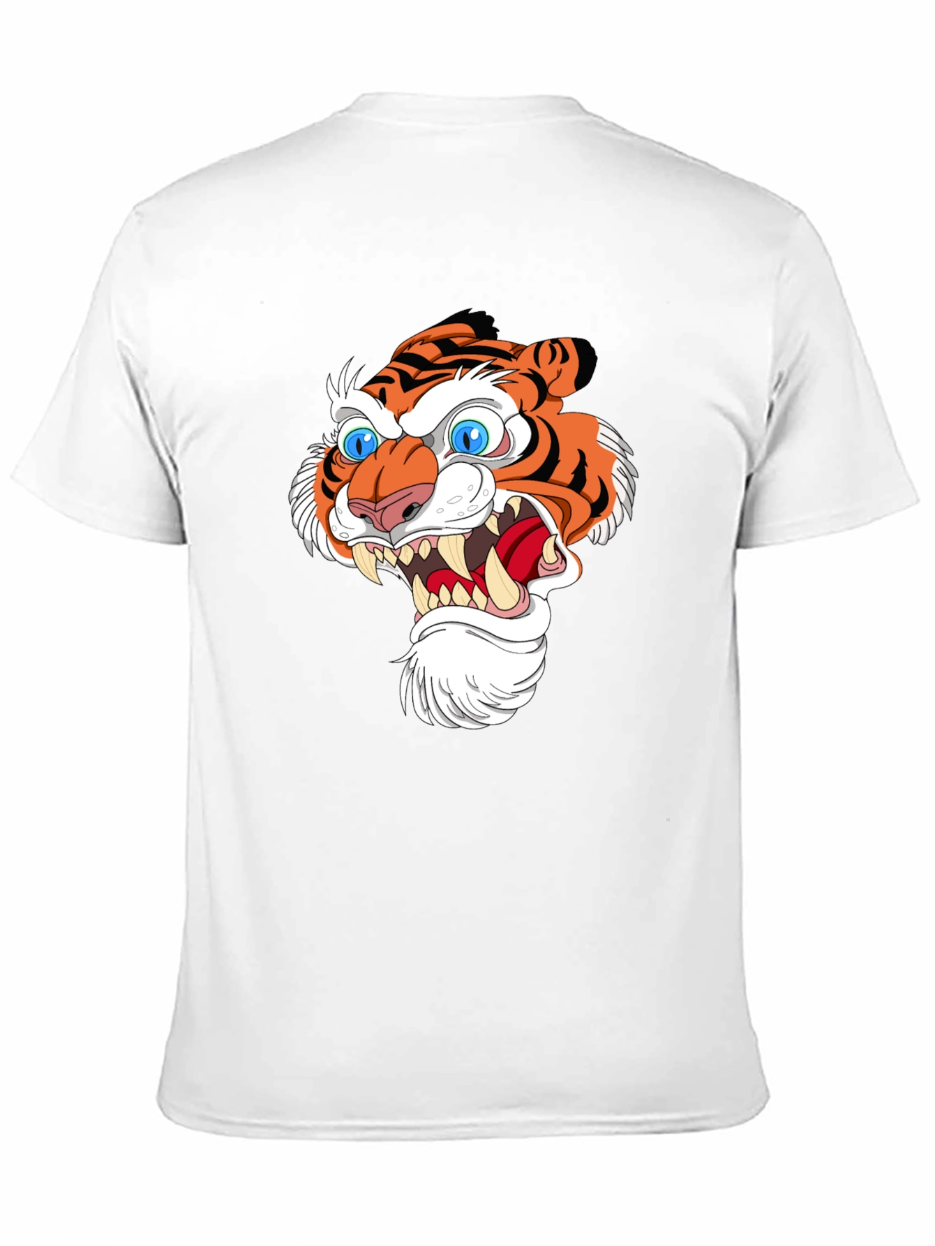 Tiger Head Graphic Print Black T-Shirt