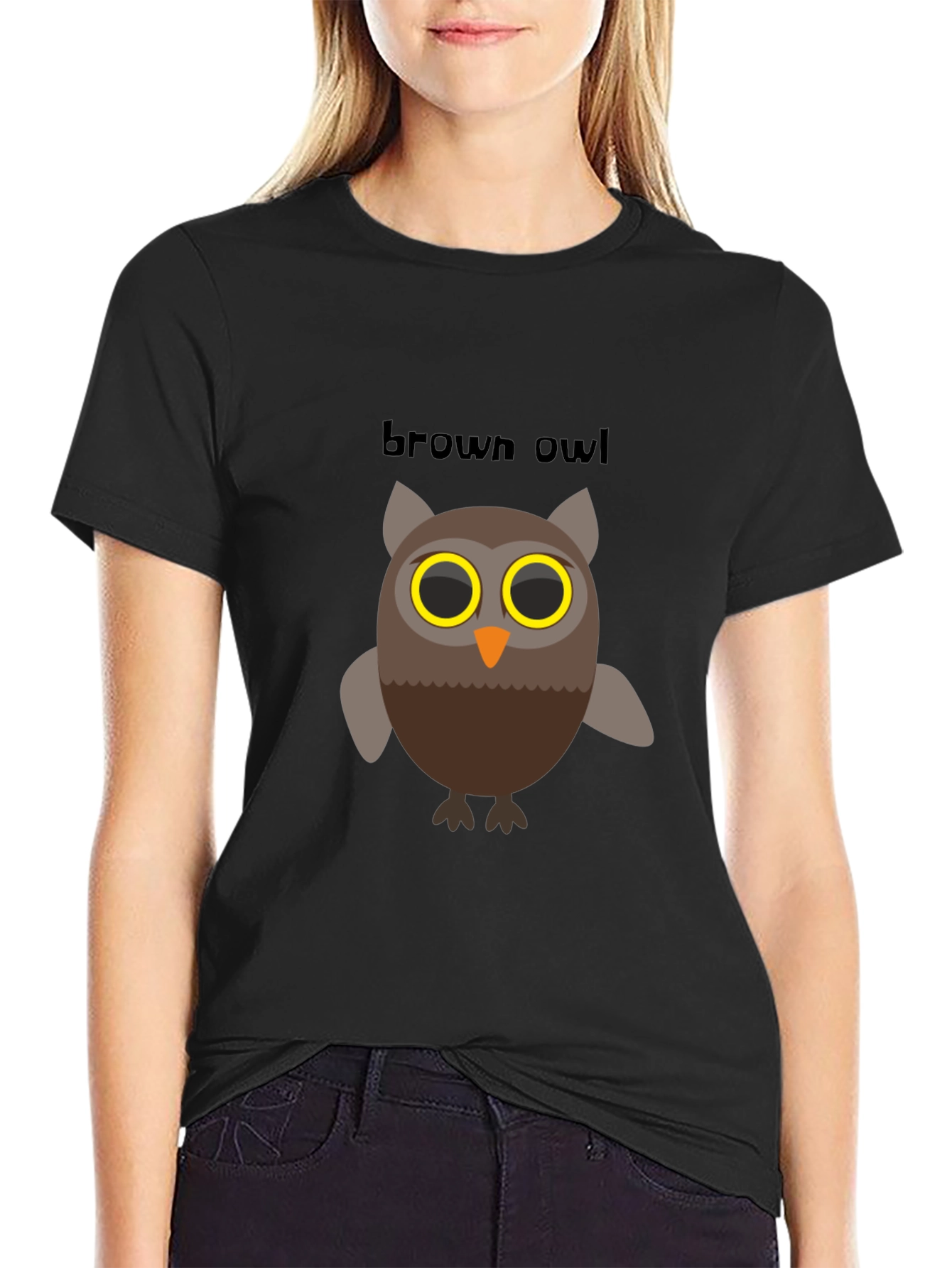 Brown Owl Graphic Tee - Mens Black T-Shirt