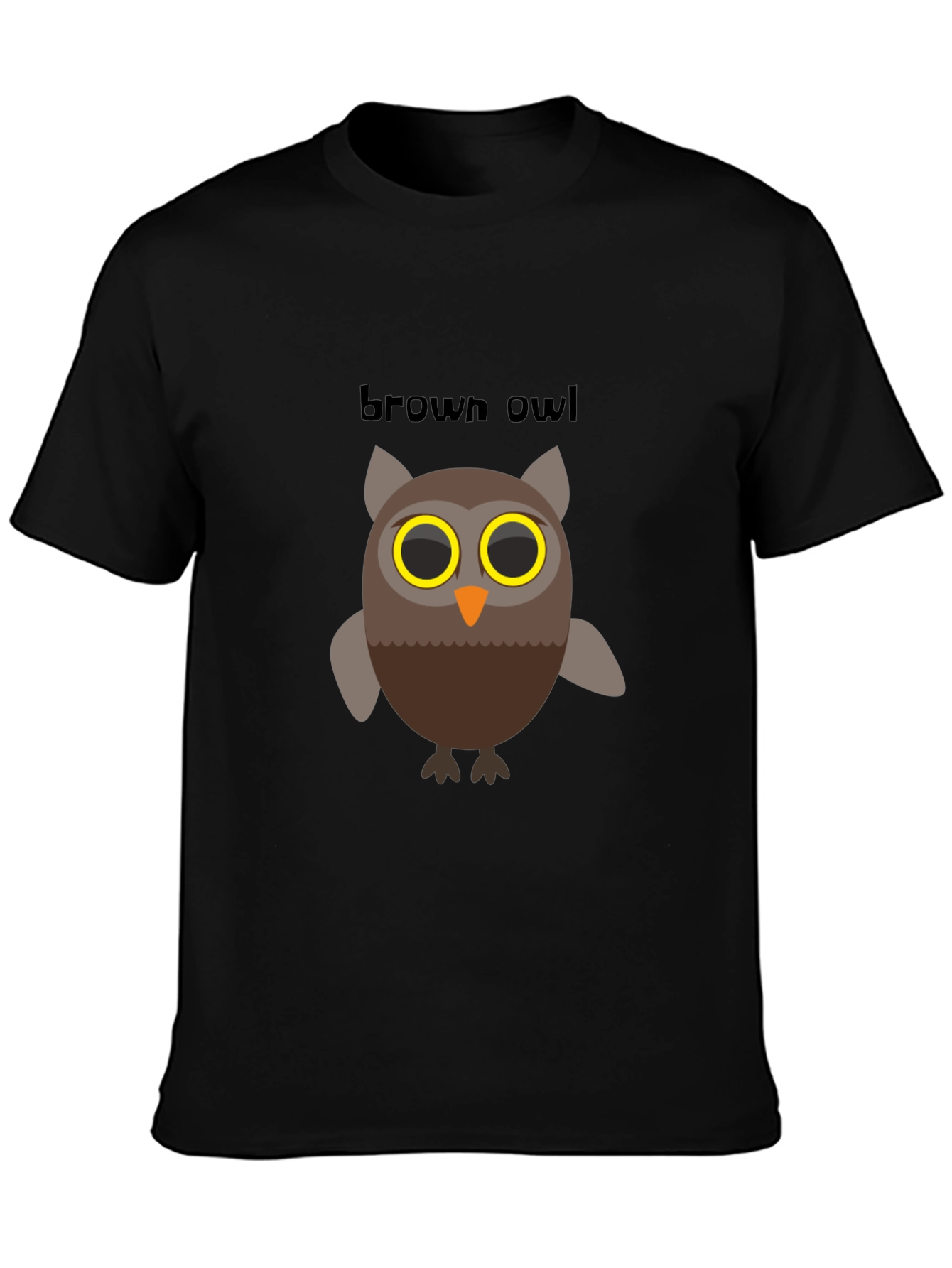 Brown Owl Graphic Tee - Mens Black T-Shirt