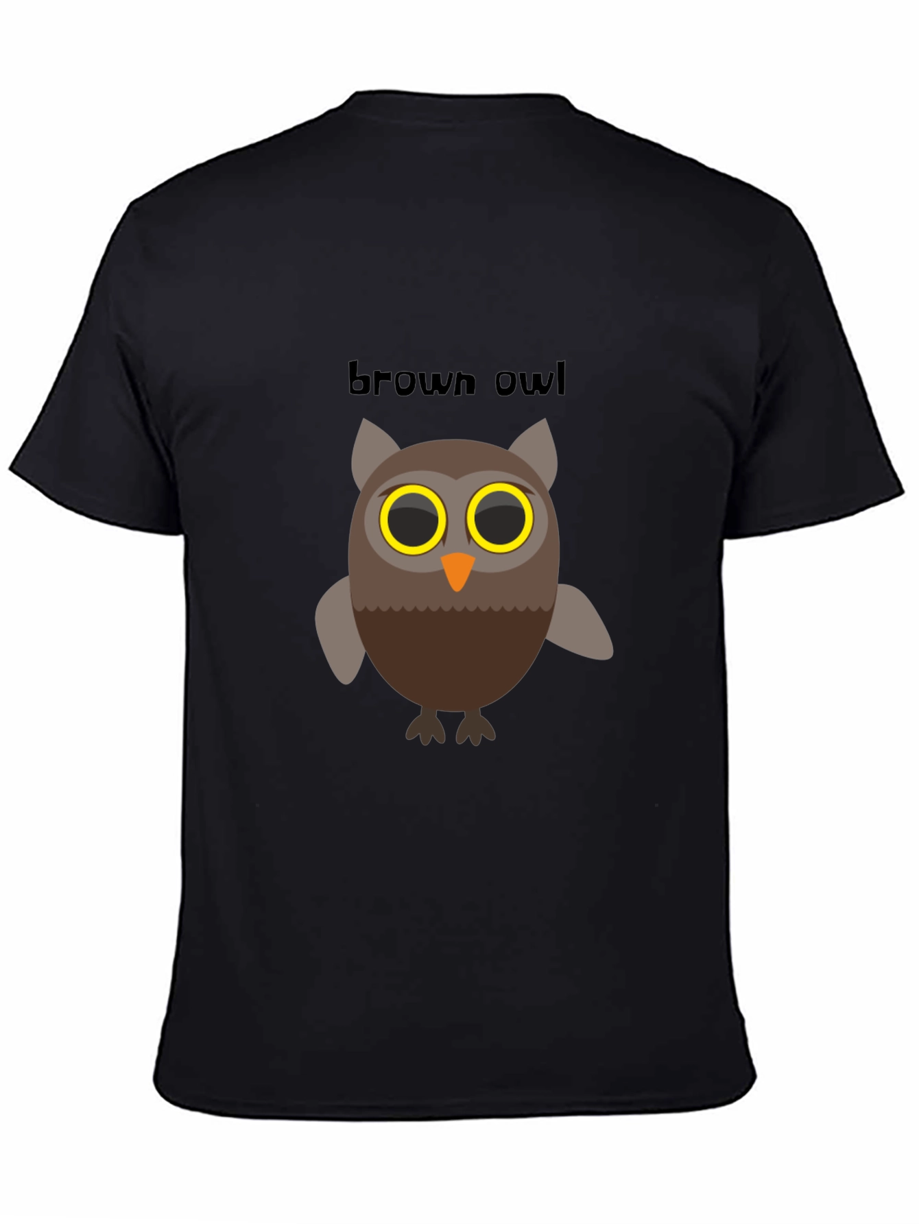 Brown Owl Graphic Tee - Mens Black T-Shirt