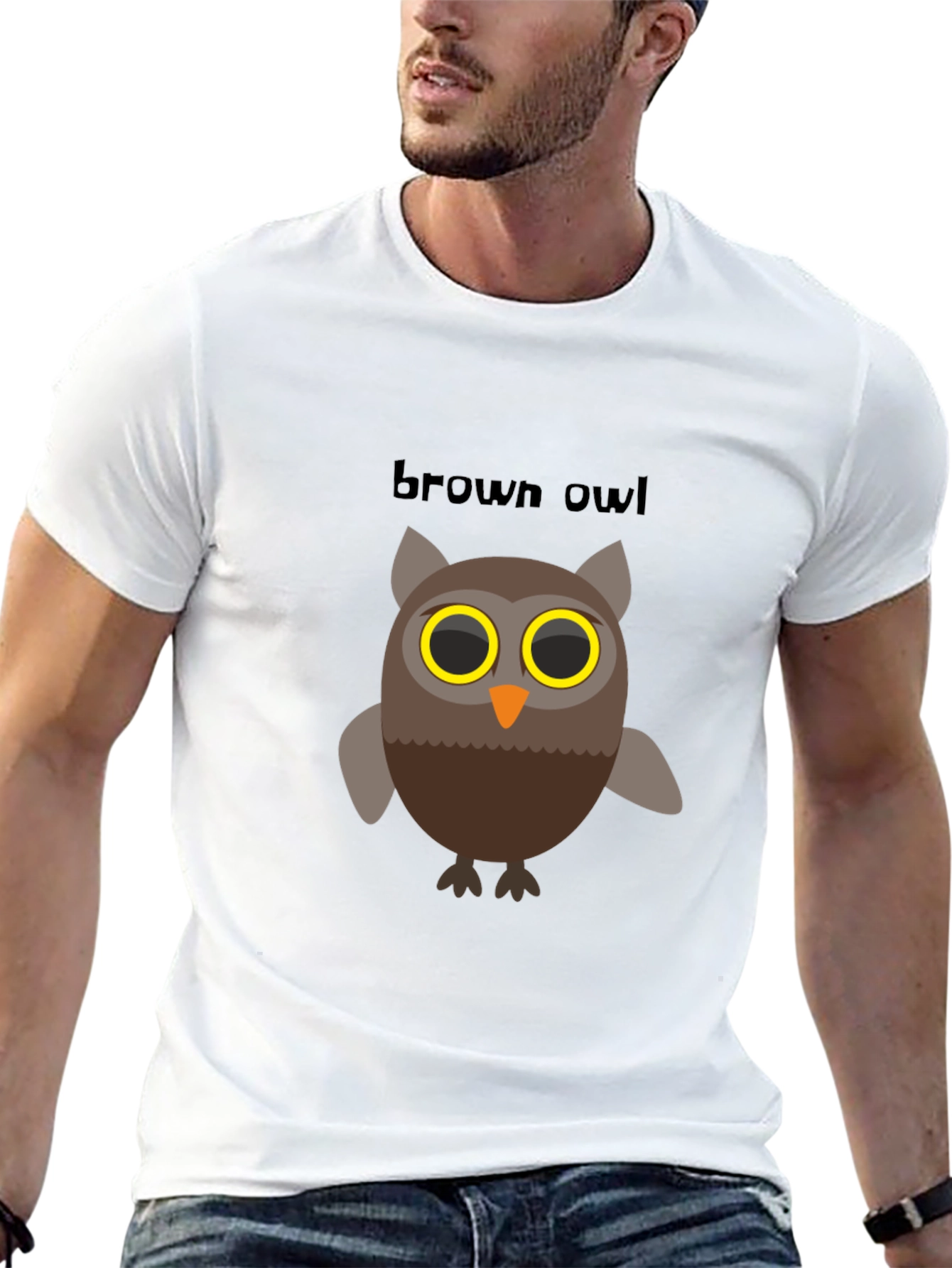 Brown Owl Graphic Tee - Mens Black T-Shirt