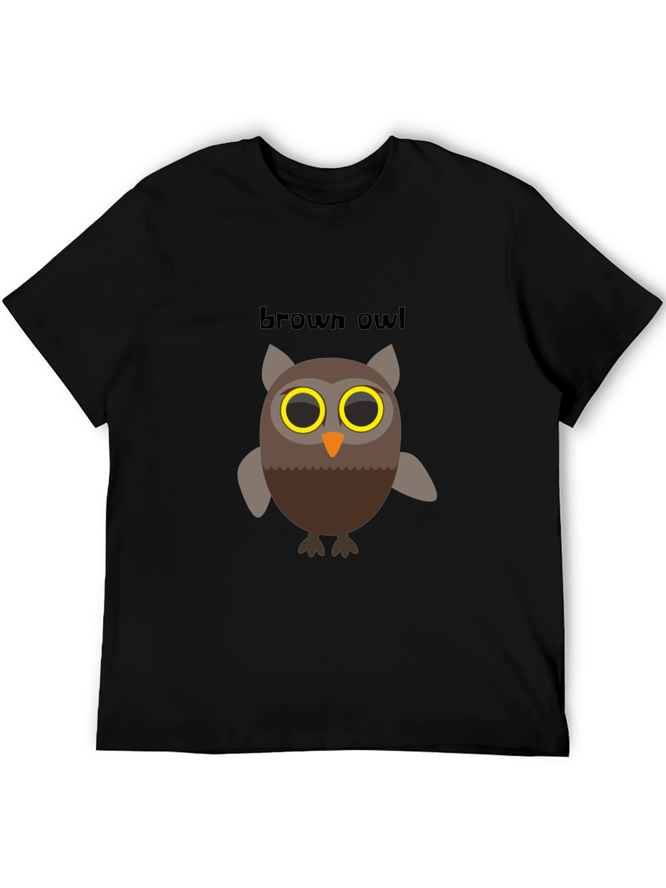 Brown Owl Graphic Tee - Mens Black T-Shirt