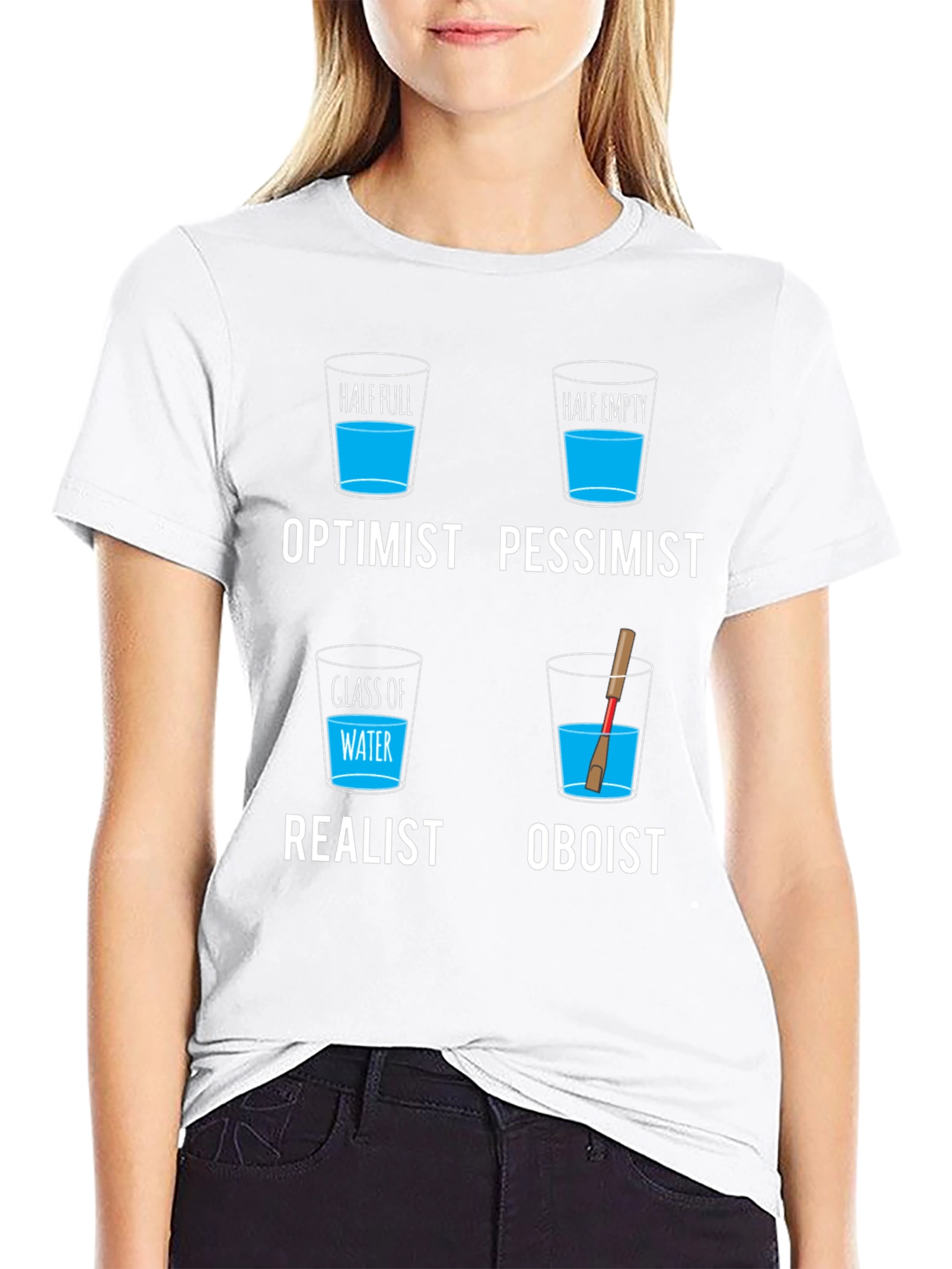 Optimist Pessimist Realist Oboist T-Shirt