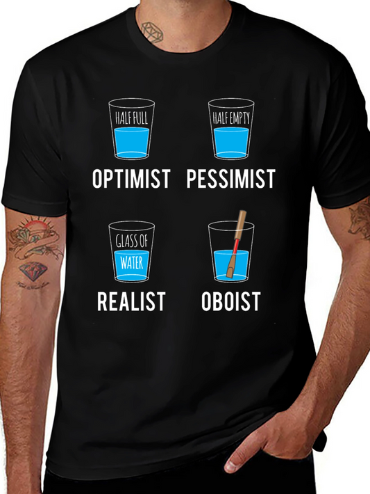 Optimist Pessimist Realist Oboist T-Shirt