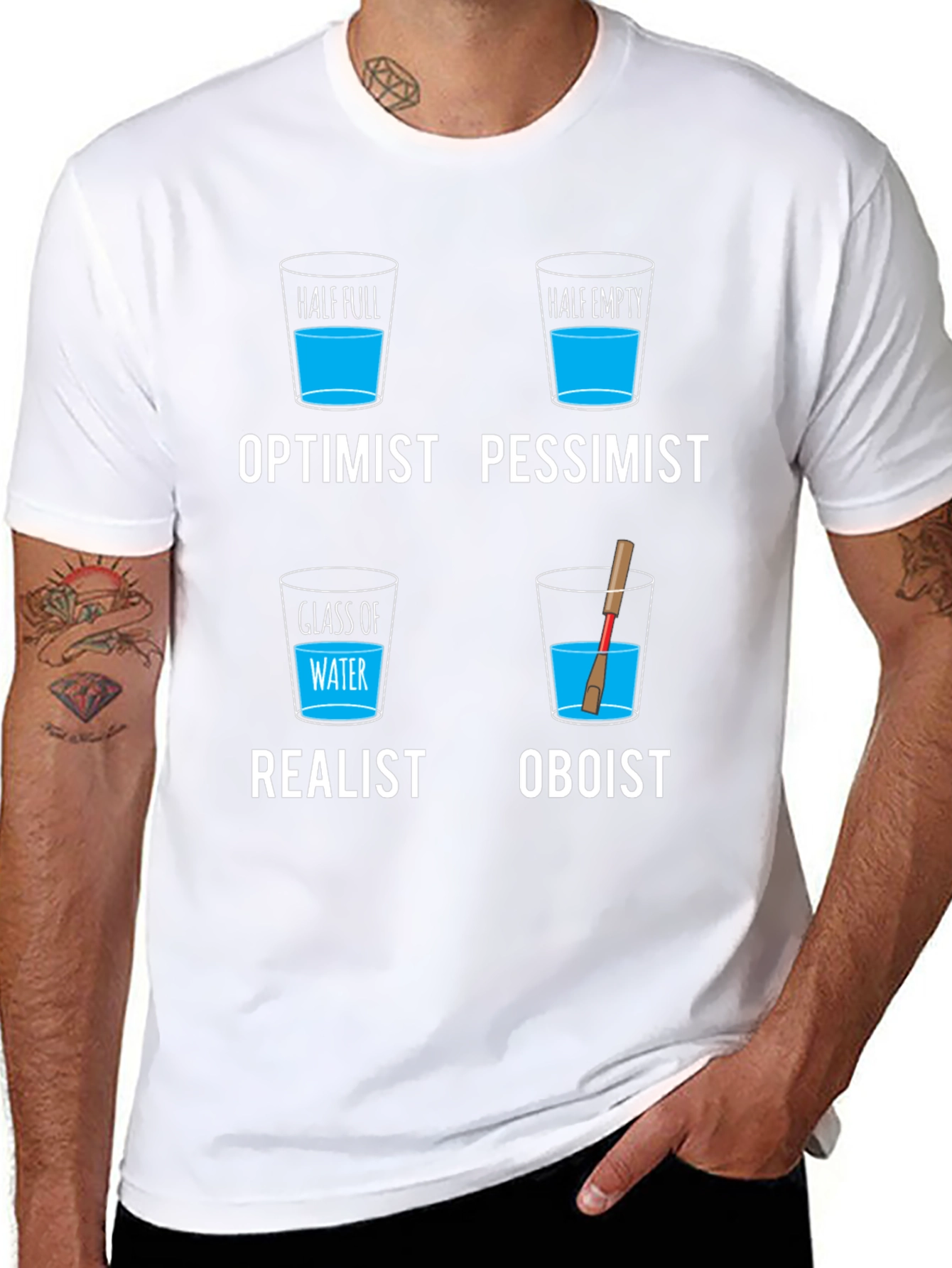 Optimist Pessimist Realist Oboist T-Shirt