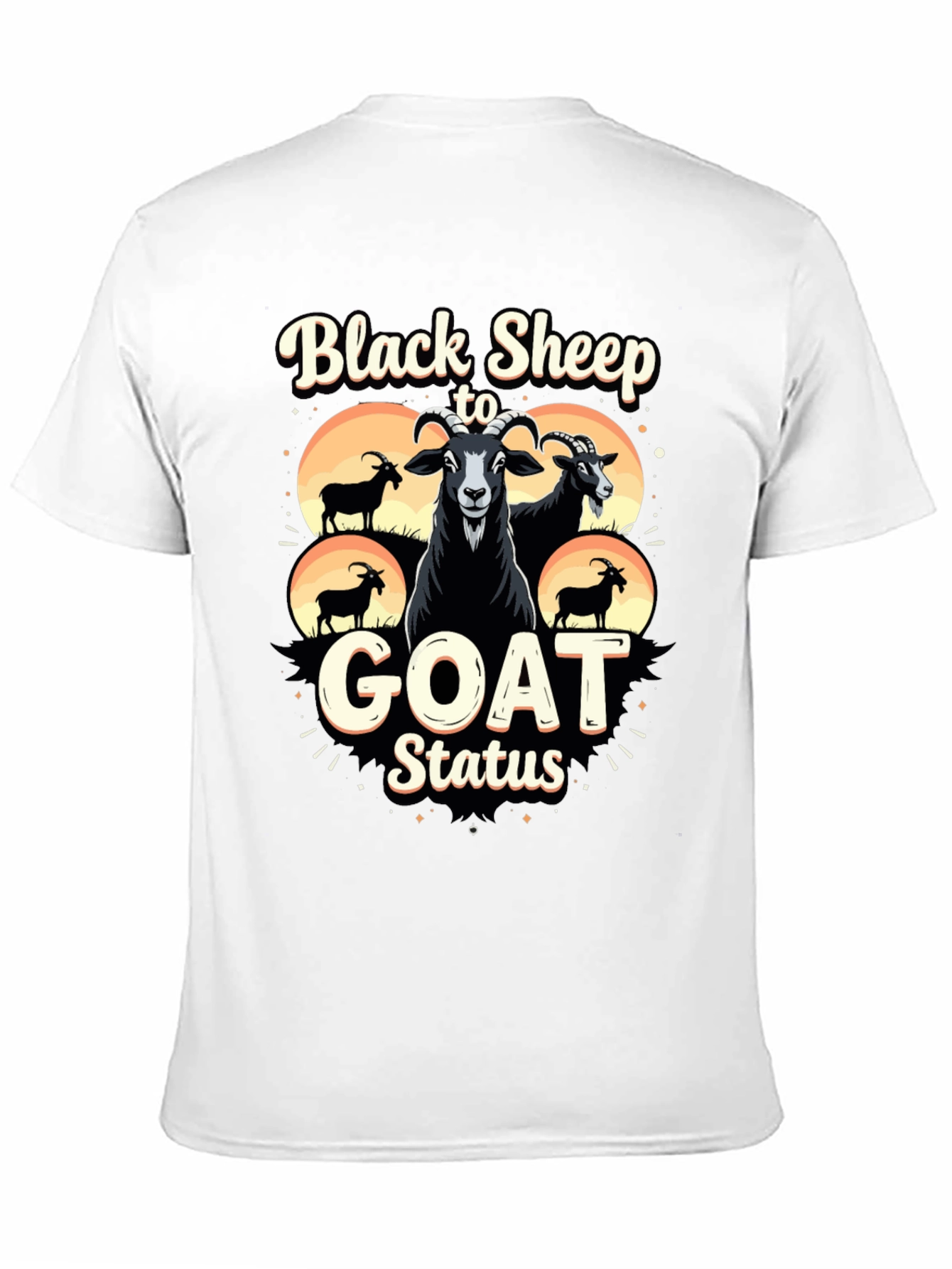 Black Sheep to Goat Status Graphic Tee