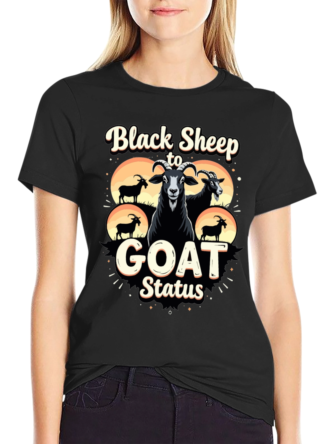 Black Sheep to Goat Status Graphic Tee