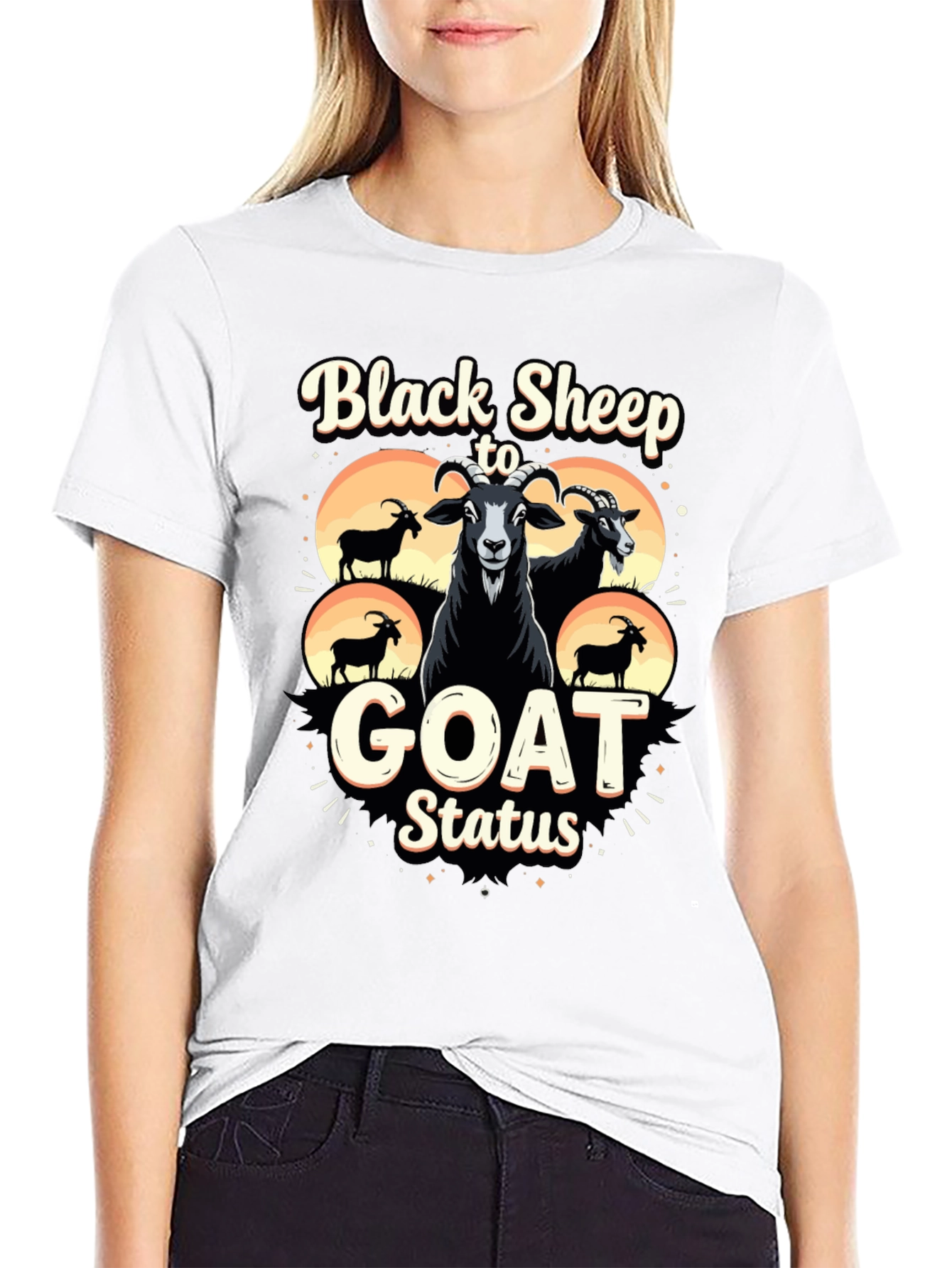 Black Sheep to Goat Status Graphic Tee