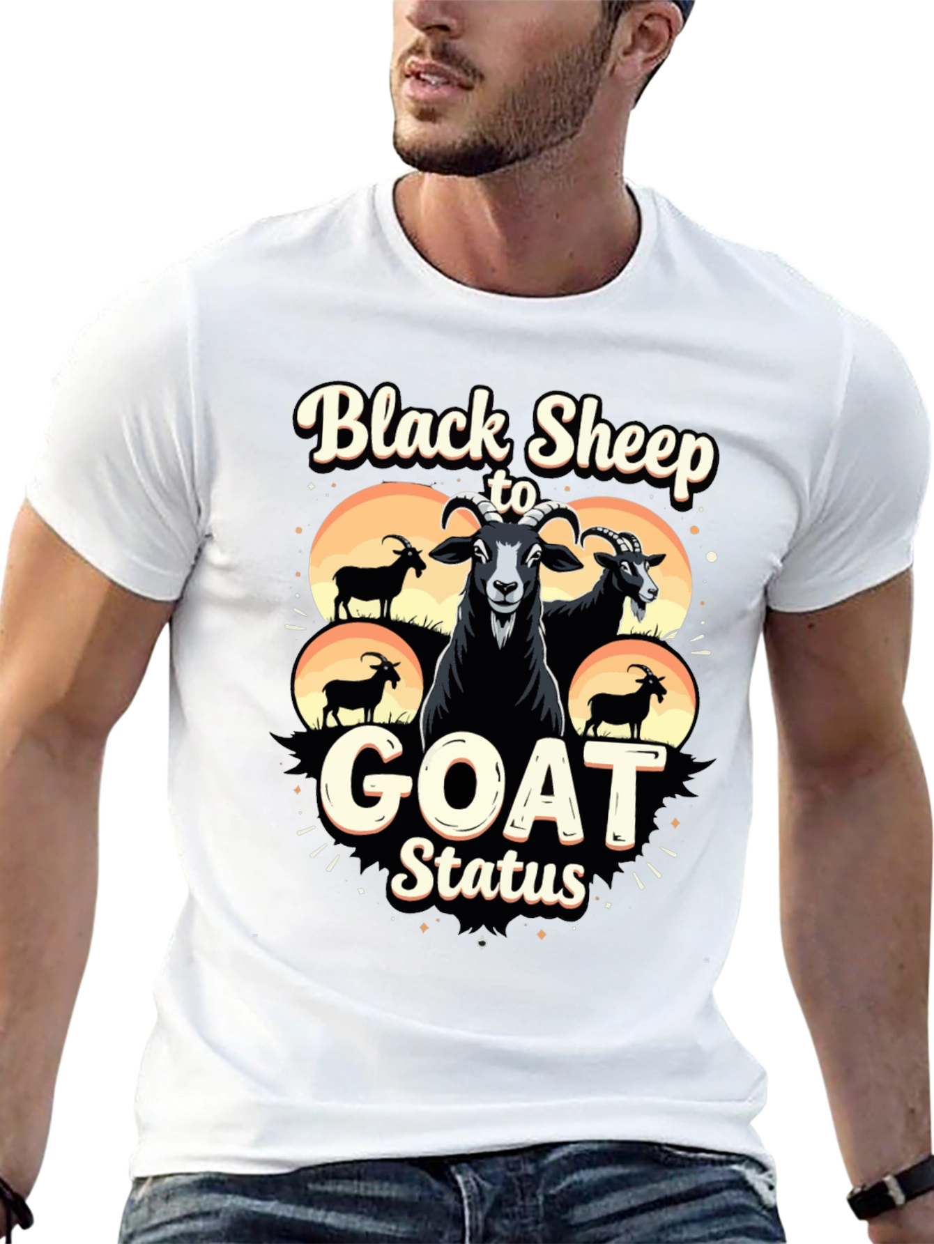 Black Sheep to Goat Status Graphic Tee